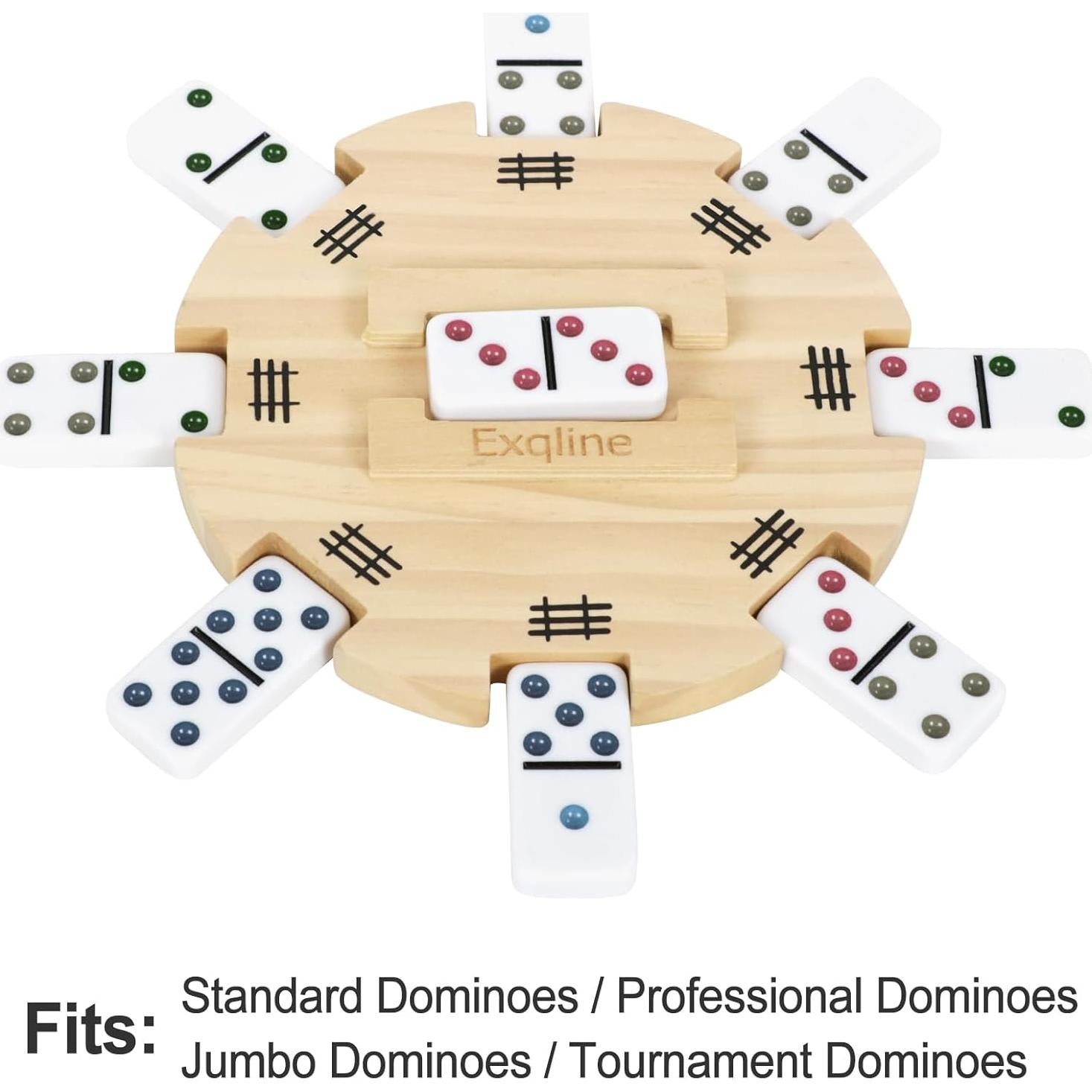 Eje de Madera Exqline para Dominó de Tren Mexicano 16.5 cm