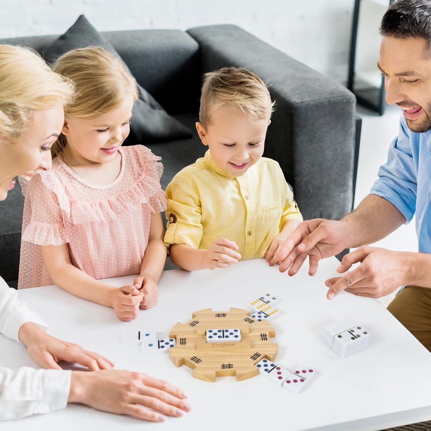 Eje de Madera Exqline para Dominó de Tren Mexicano 16.5 cm