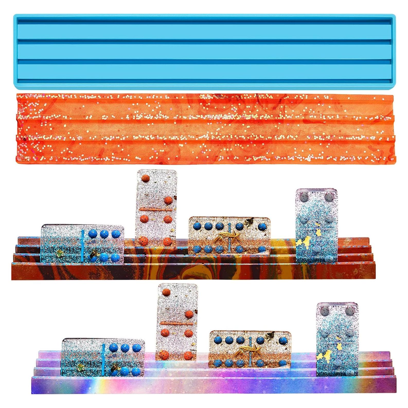 Molde de Silicona Patelai para Soporte de Dominó 3D Azul