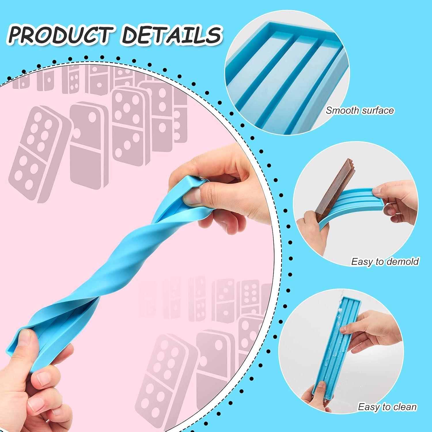 Molde de Silicona Patelai para Soporte de Dominó 3D Azul