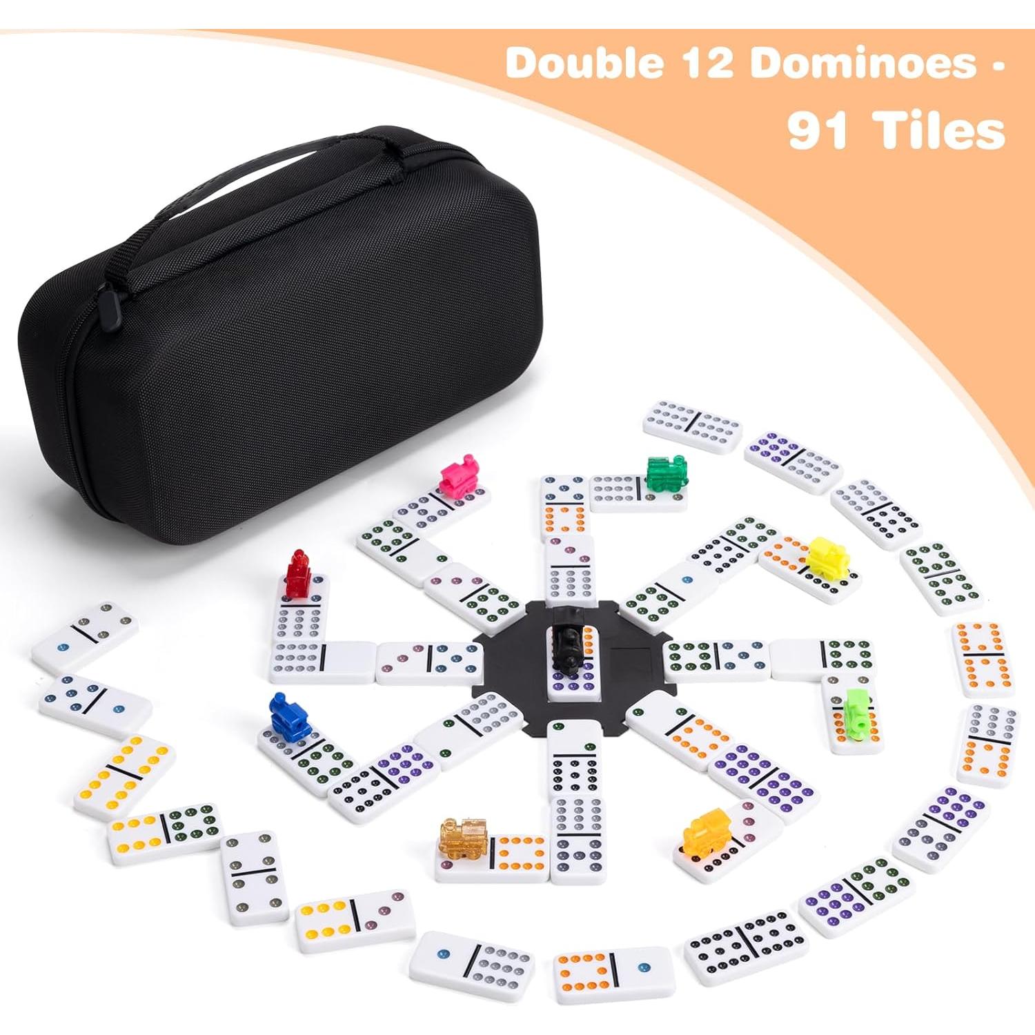 Juego de Dominó Mexicano Doble 12 Fowreny con 91 Fichas