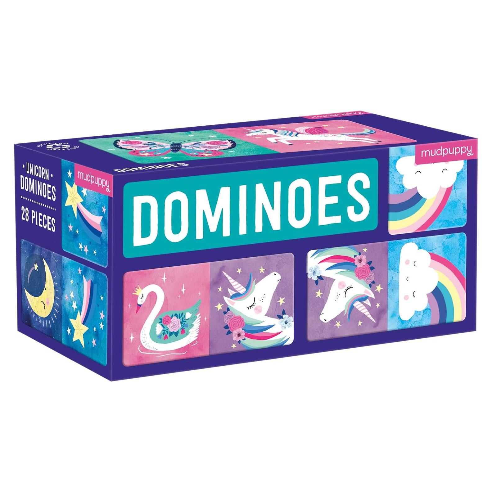 Dominó Unicornio Mudpuppy - 28 Piezas Jumbo Ecológico