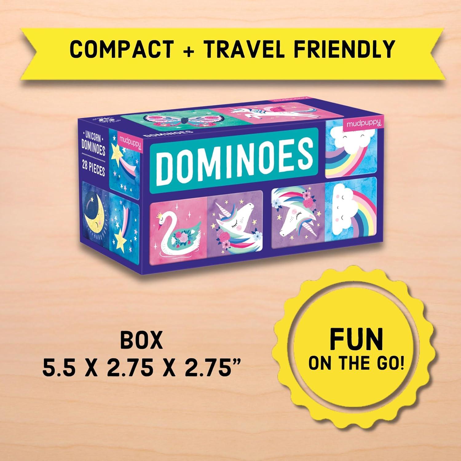 Dominó Unicornio Mudpuppy - 28 Piezas Jumbo Ecológico