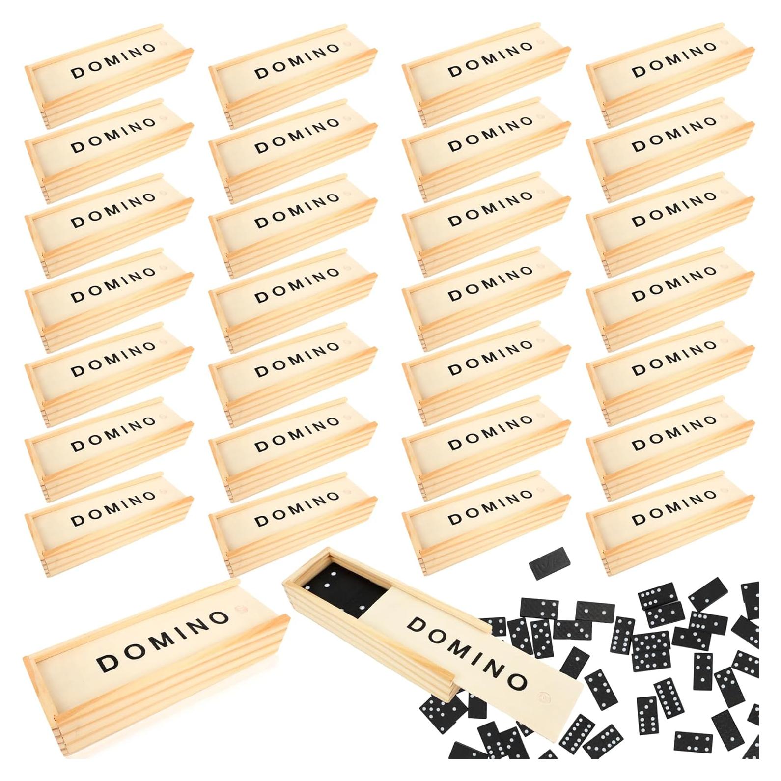 30 Juegos de Dominó de Madera Mini Kugliwa Doble 6 para Niños