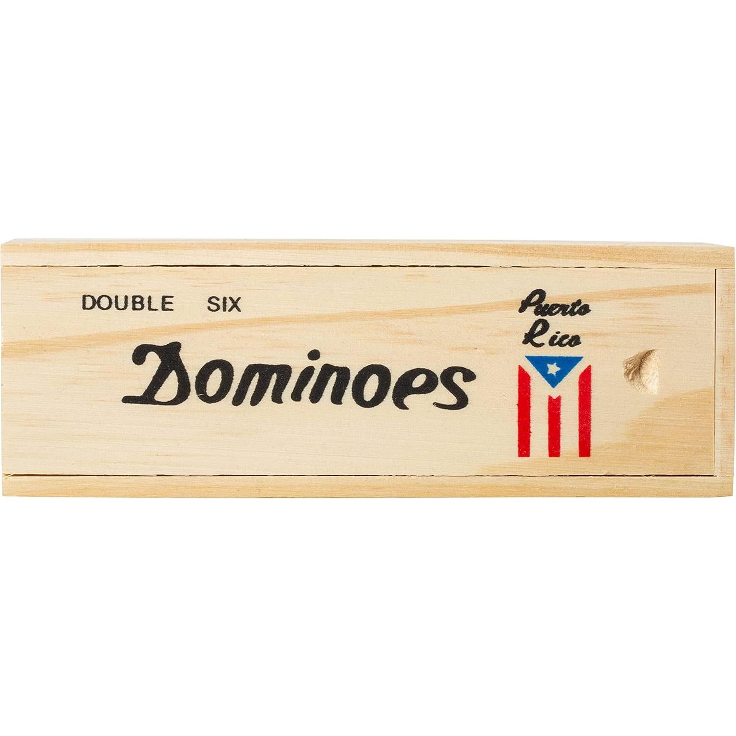 Juego de Dóminos Doble Seis Artisan Owl Puerto Rico con Caja de Madera