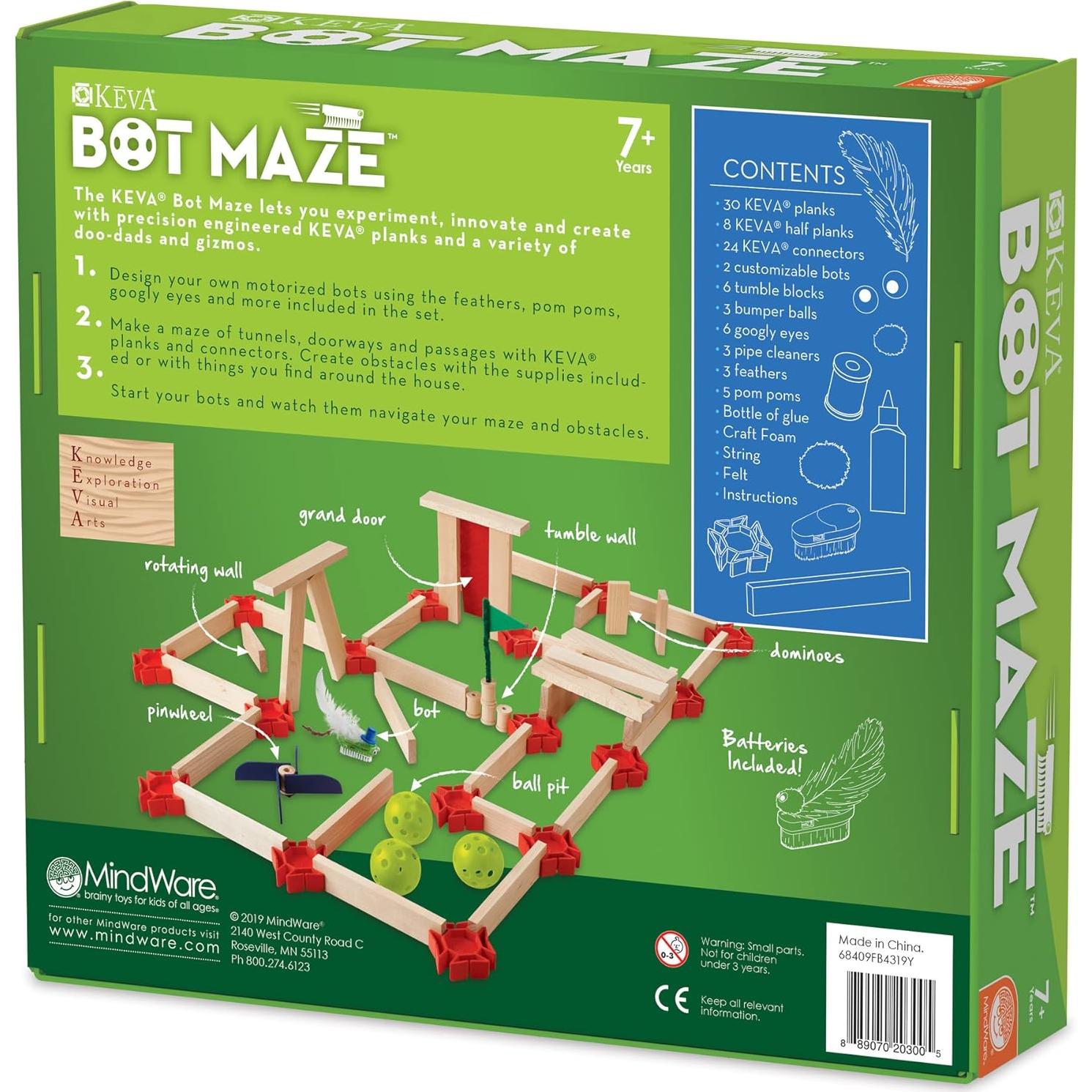 KEVA Maker Bot Maze MindWare - Juguete de Construcción 0.45 kg