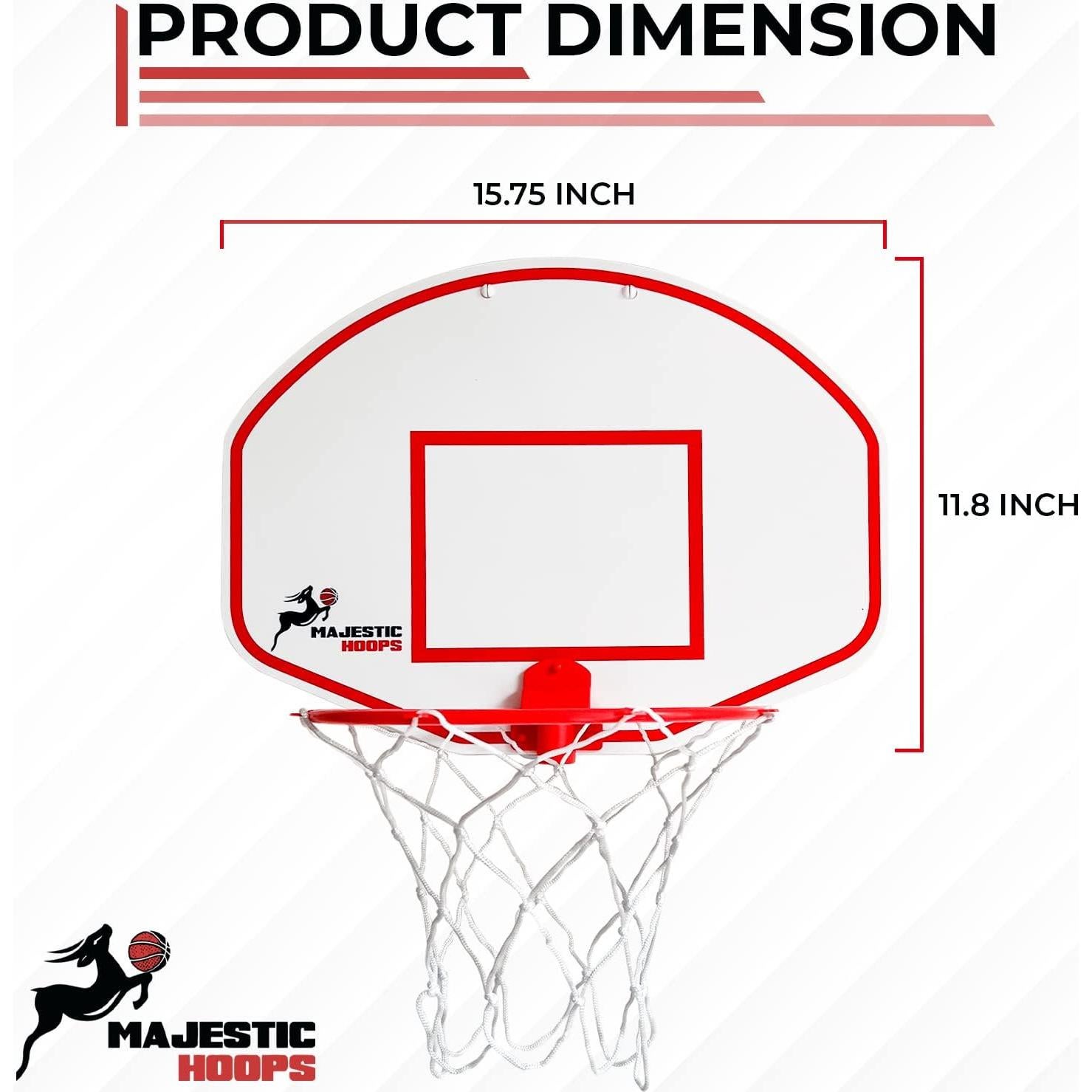 Aro de Baloncesto Interior Majestic Hoops 22.5 cm con Pelota