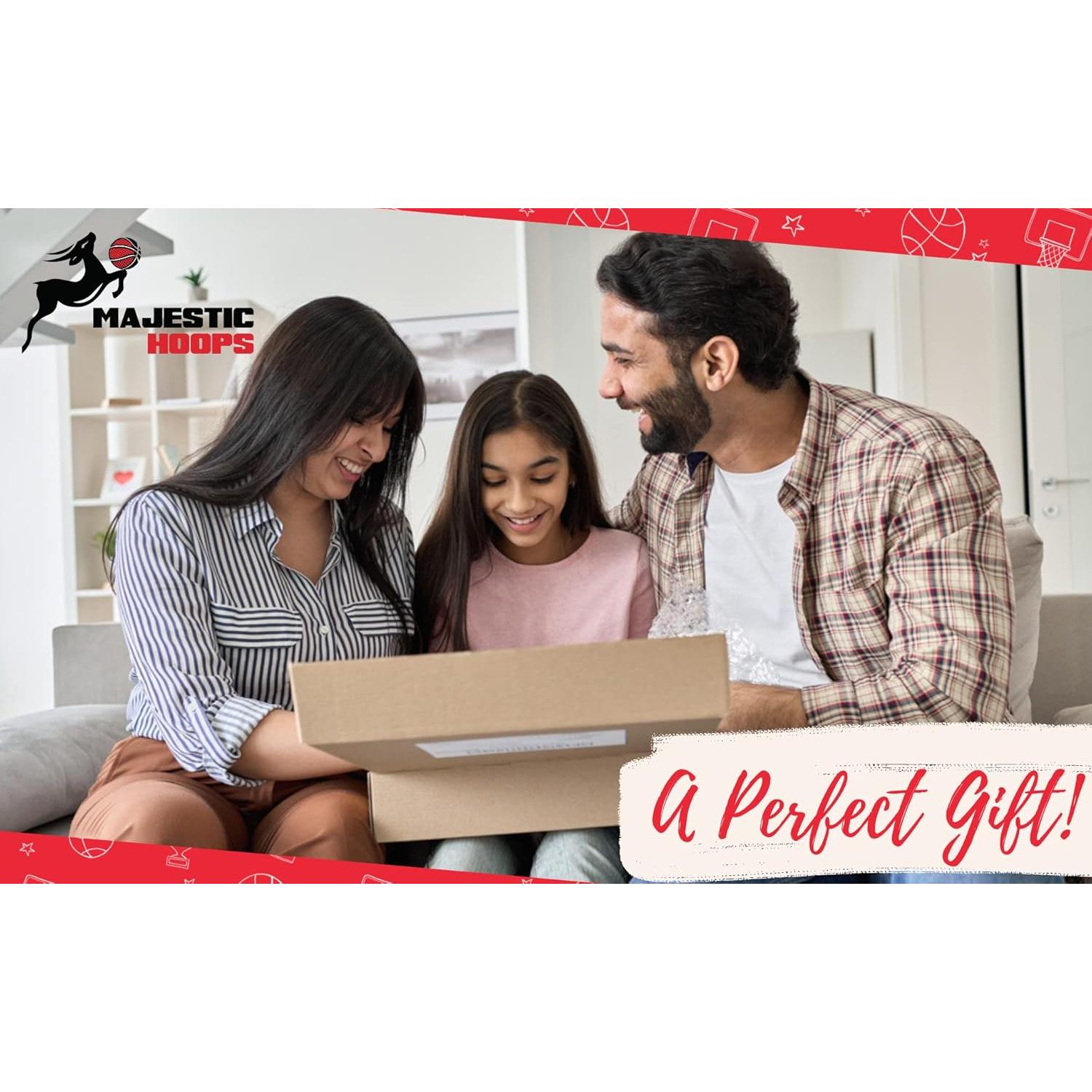 Aro de Baloncesto Interior Majestic Hoops 22.5 cm con Pelota