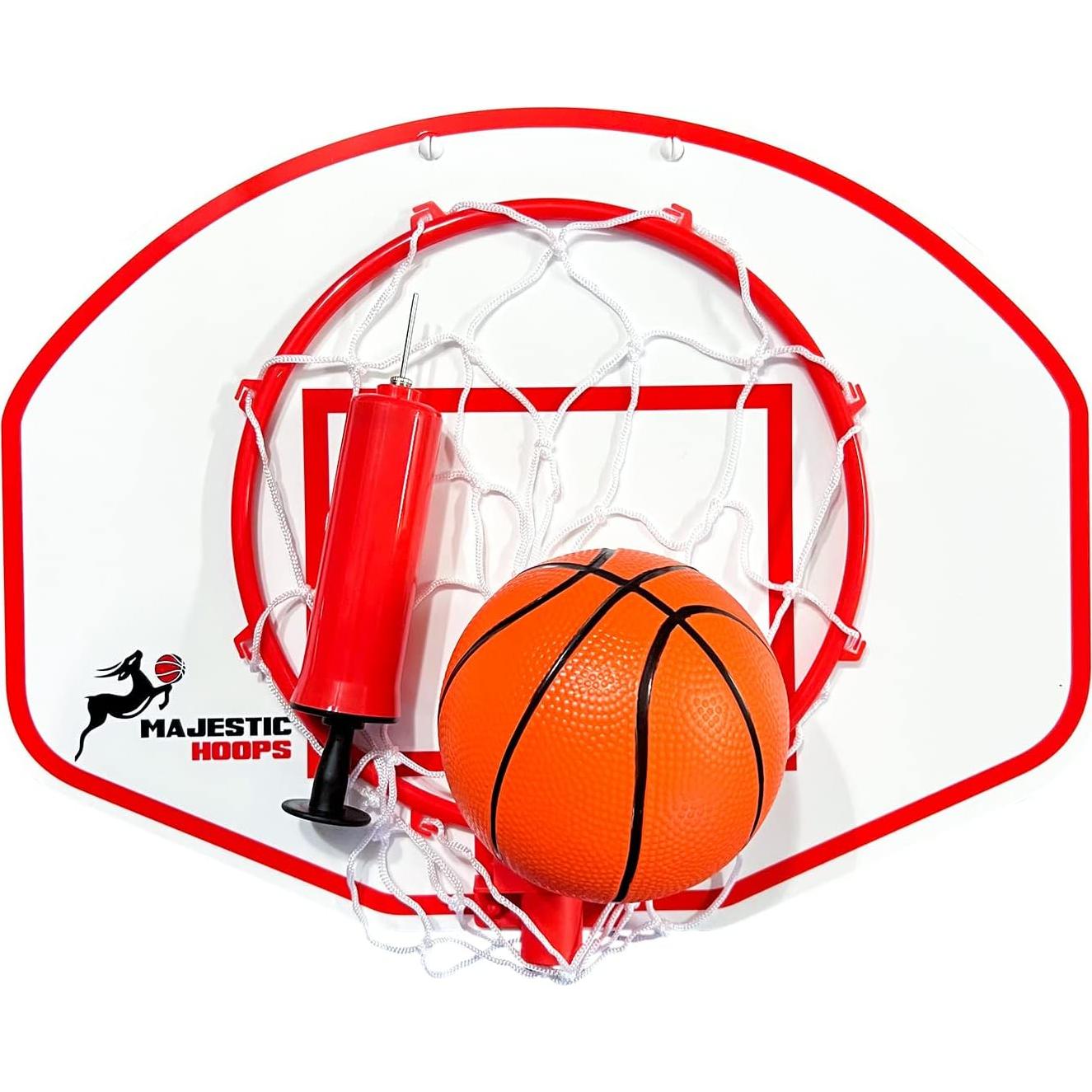 Aro de Baloncesto Interior Majestic Hoops 22.5 cm con Pelota