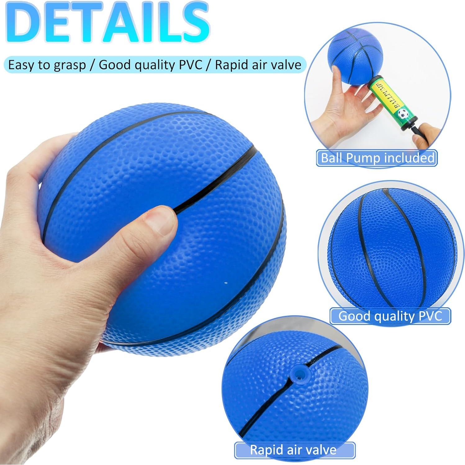 Set de 42 Balones de Baloncesto Mini 6" Oleitodh PVC Colorido