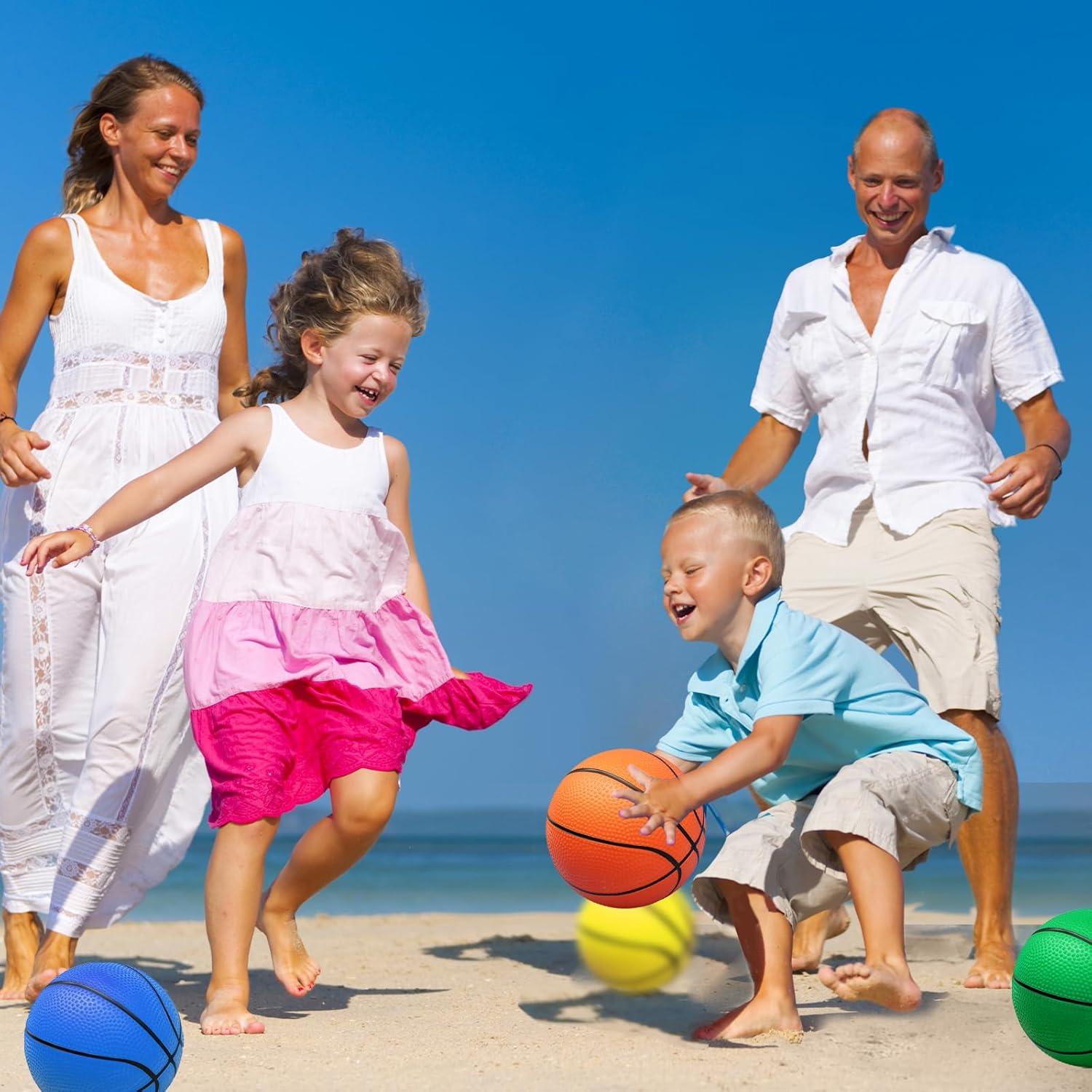 Set de 42 Balones de Baloncesto Mini 6" Oleitodh PVC Colorido