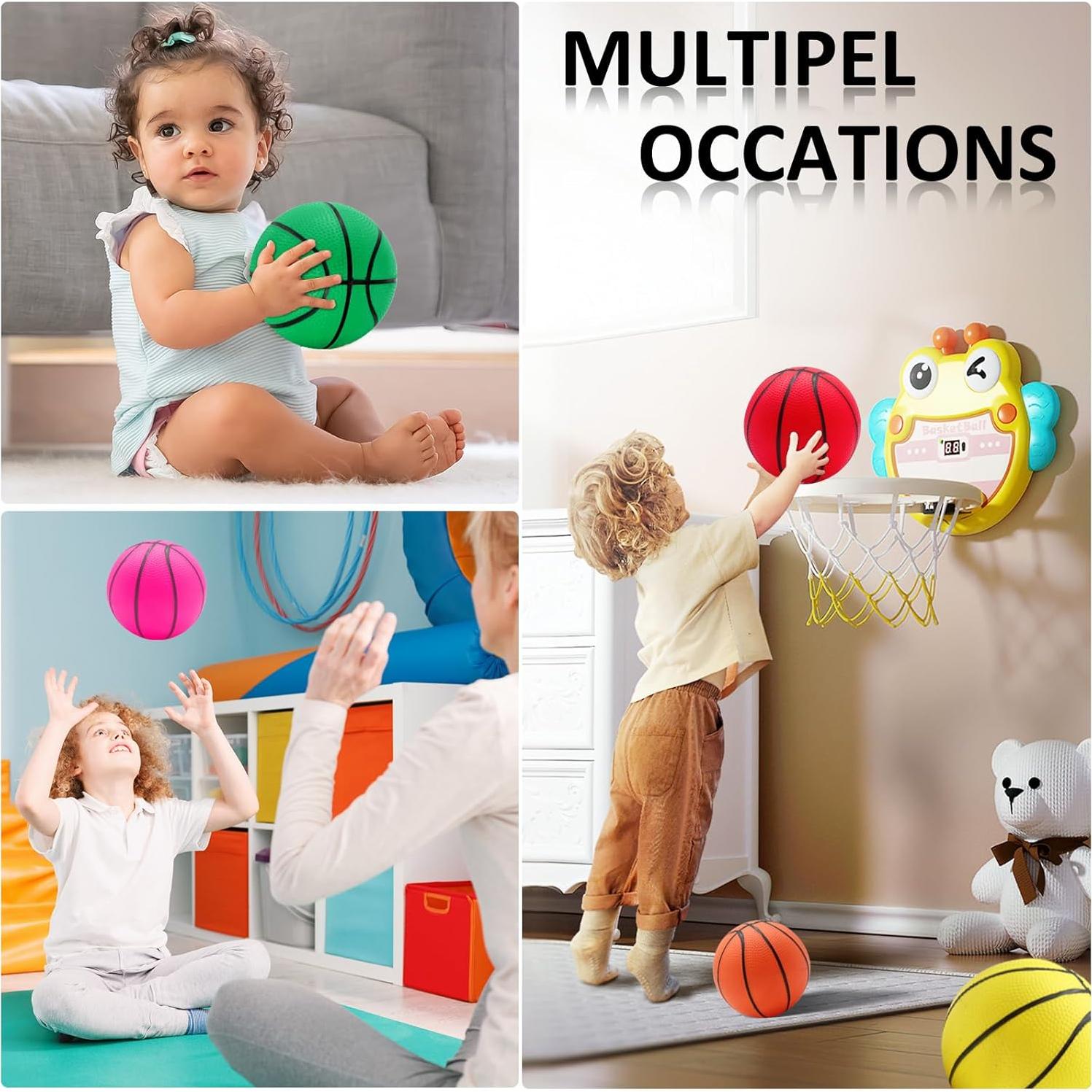 Set de 42 Balones de Baloncesto Mini 6" Oleitodh PVC Colorido