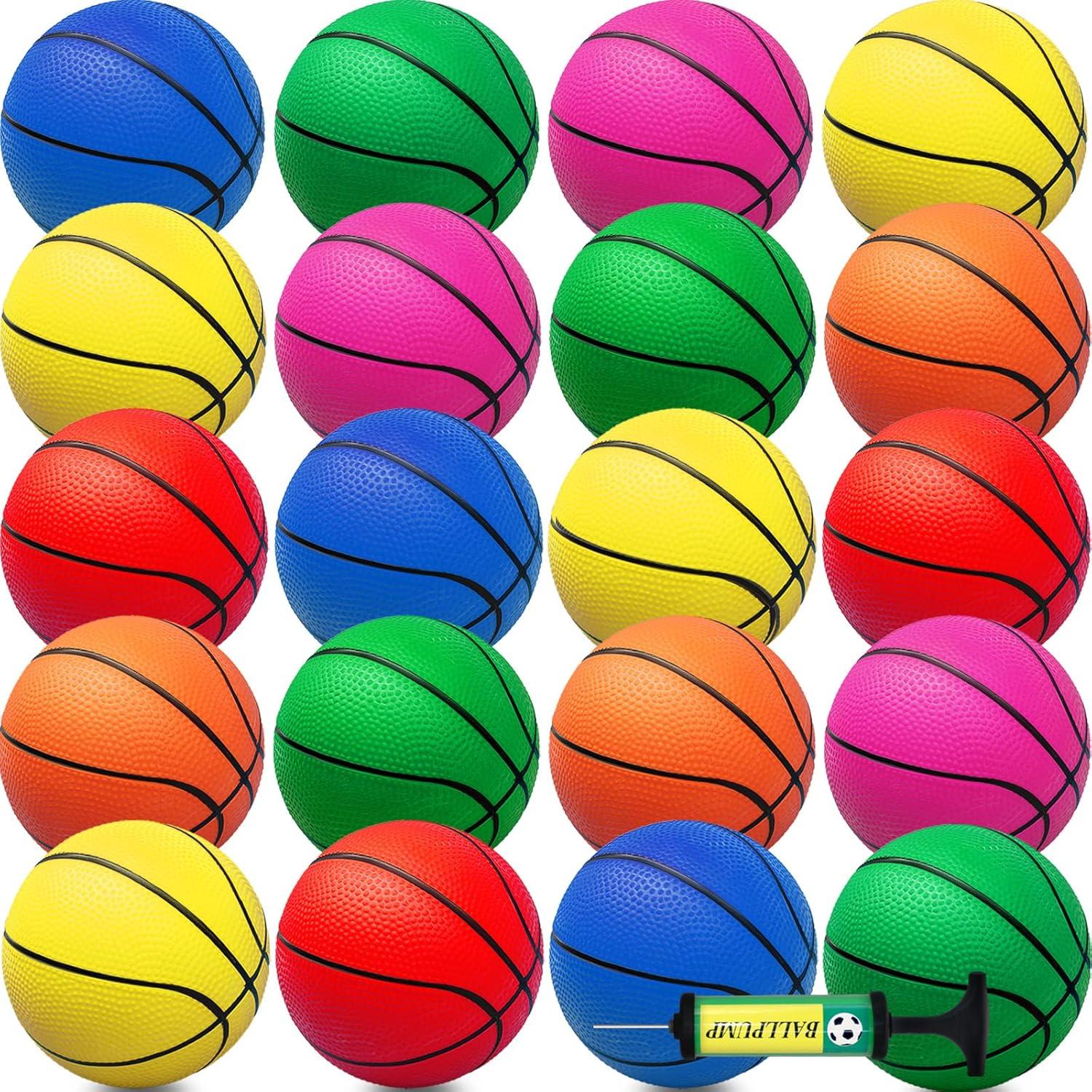 Set de 42 Balones de Baloncesto Mini 6" Oleitodh PVC Colorido