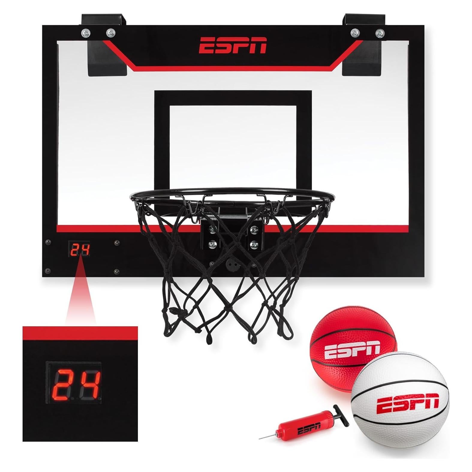 Aro de Baloncesto Mini ESPN con 2 Balones y Bomba
