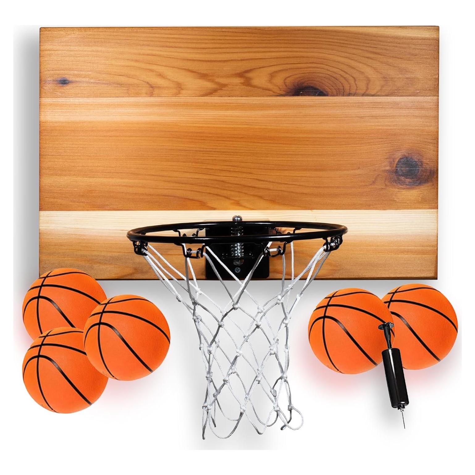 Aro de Baloncesto Mini Interior Cali Kiwi Pros con 5 Pelotas