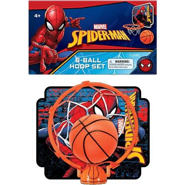 Aro de Baloncesto Mini JA-RU Spiderman con Pelota 10.16 cm