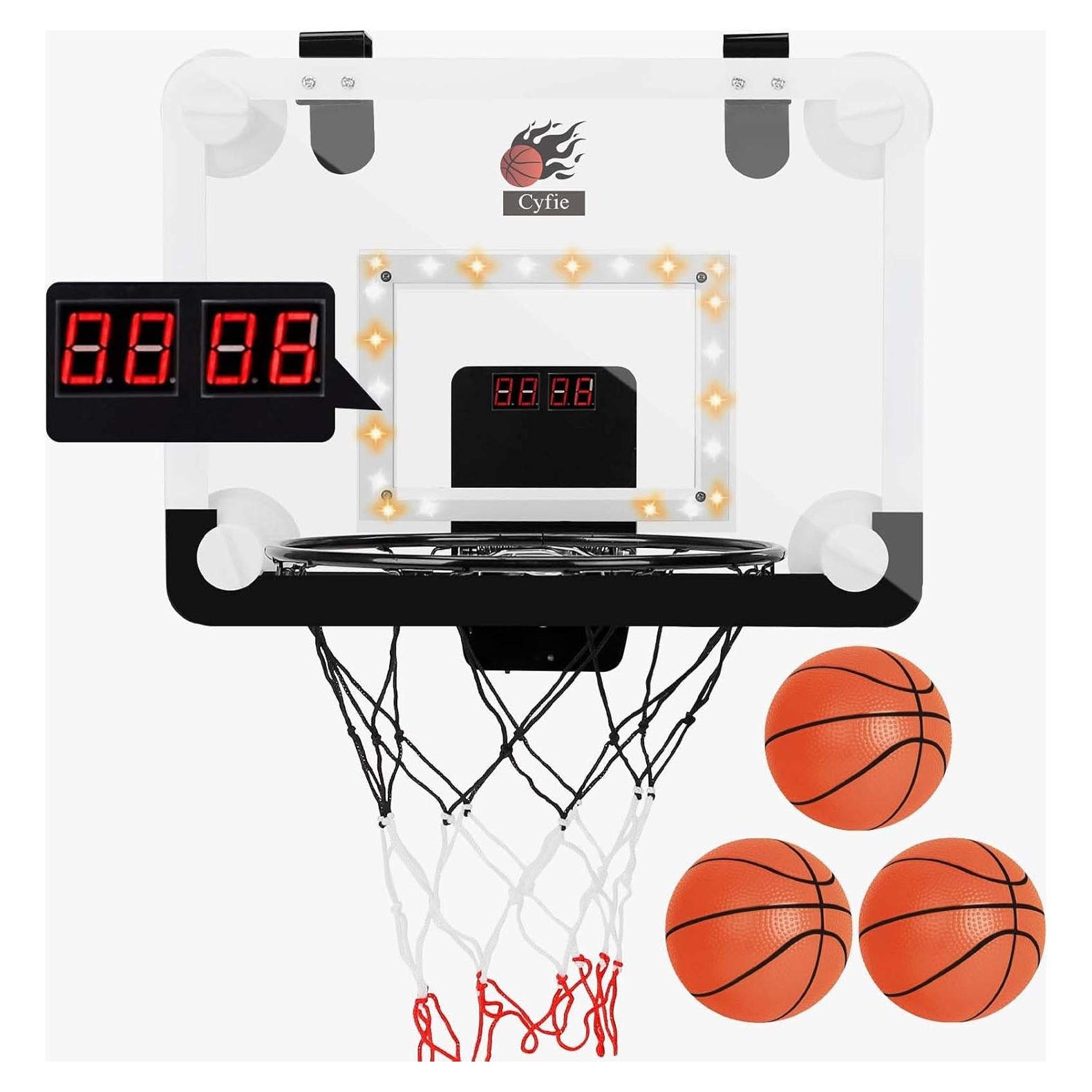 Aro de Baloncesto Mini Cyfie con Luz LED y Marcador