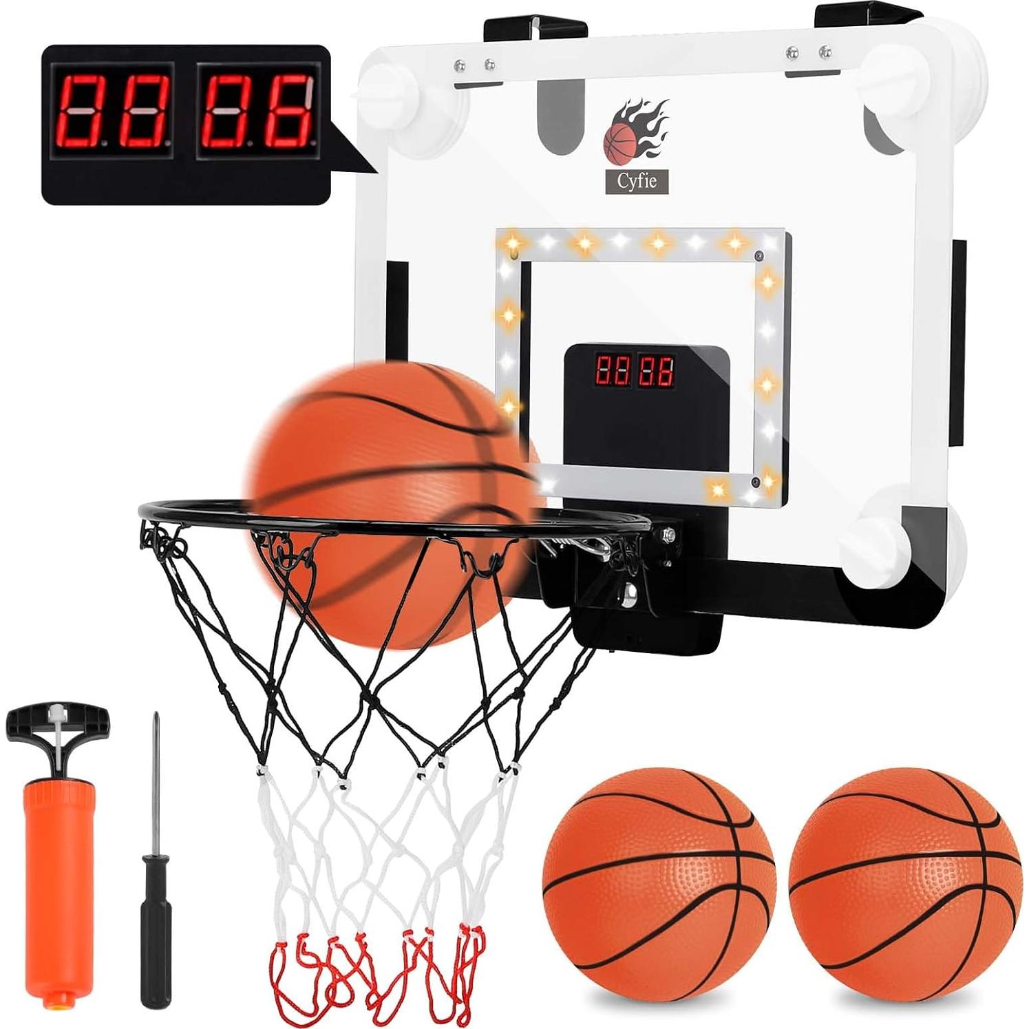 Aro de Baloncesto Mini Cyfie con Luz LED y Marcador