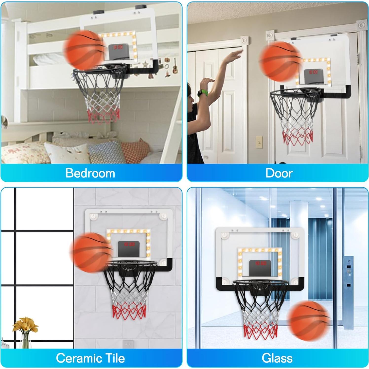 Aro de Baloncesto Mini Cyfie con Luz LED y Marcador