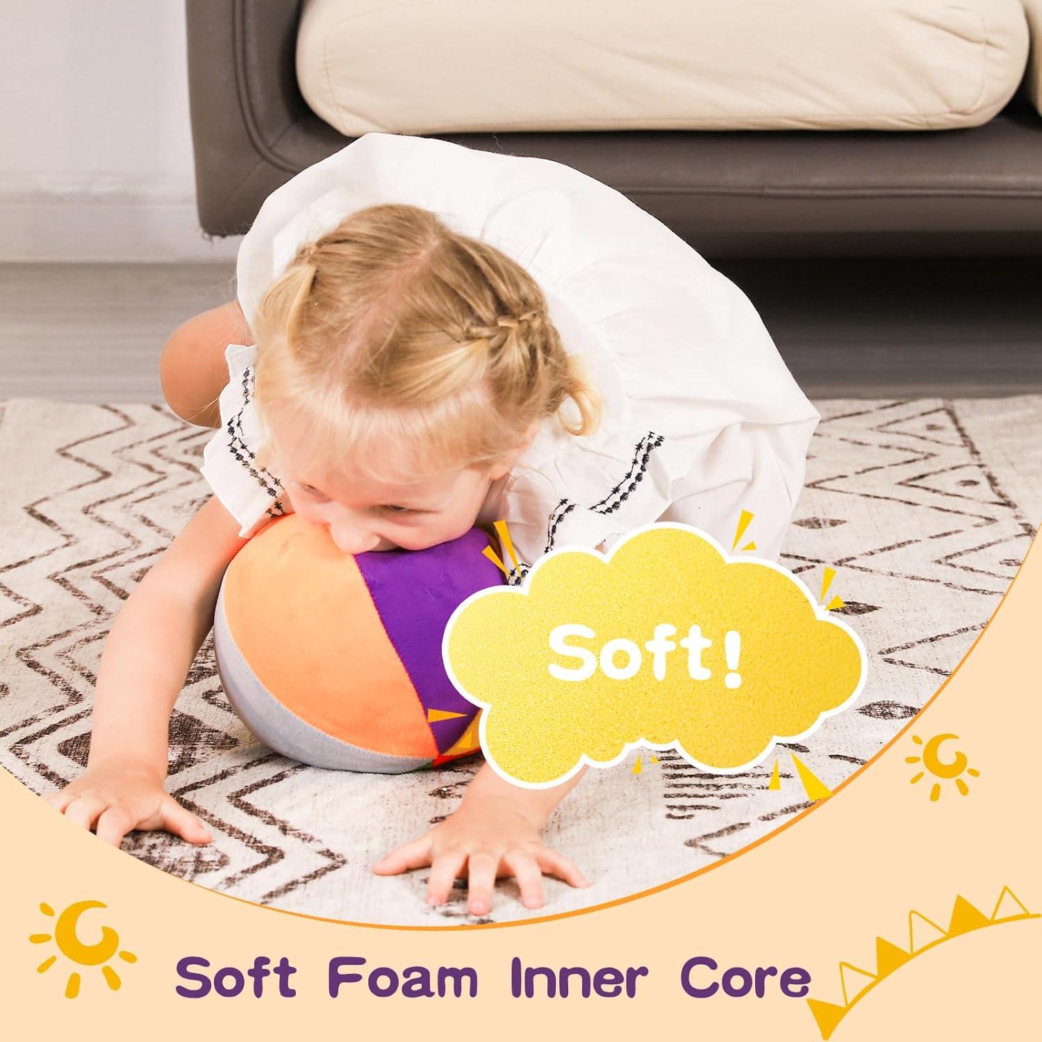 Pelota de Baloncesto Suave LINKBOY Tamaño 3 Multicolor 18 cm