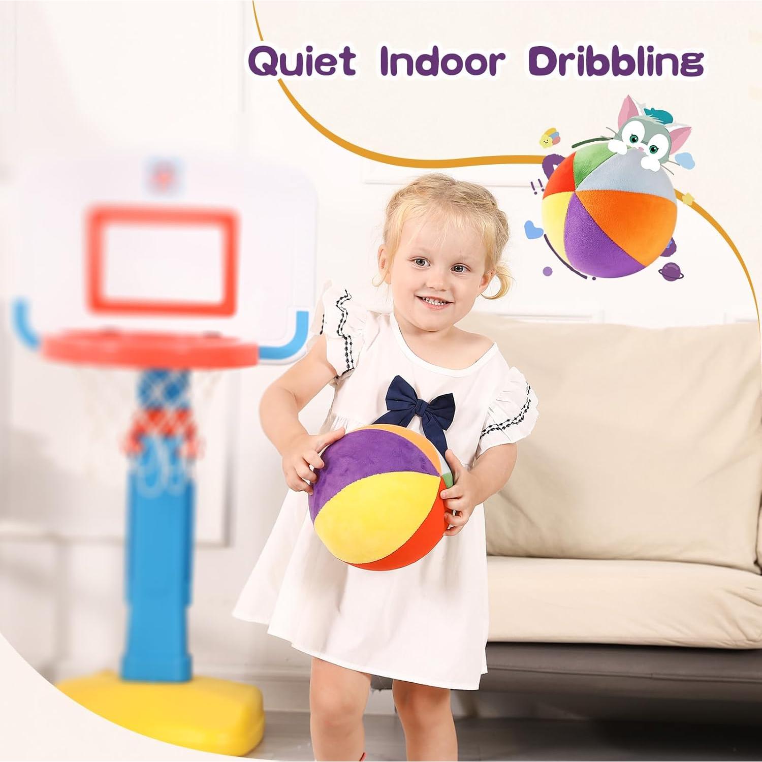 Pelota de Baloncesto Suave LINKBOY Tamaño 3 Multicolor 18 cm