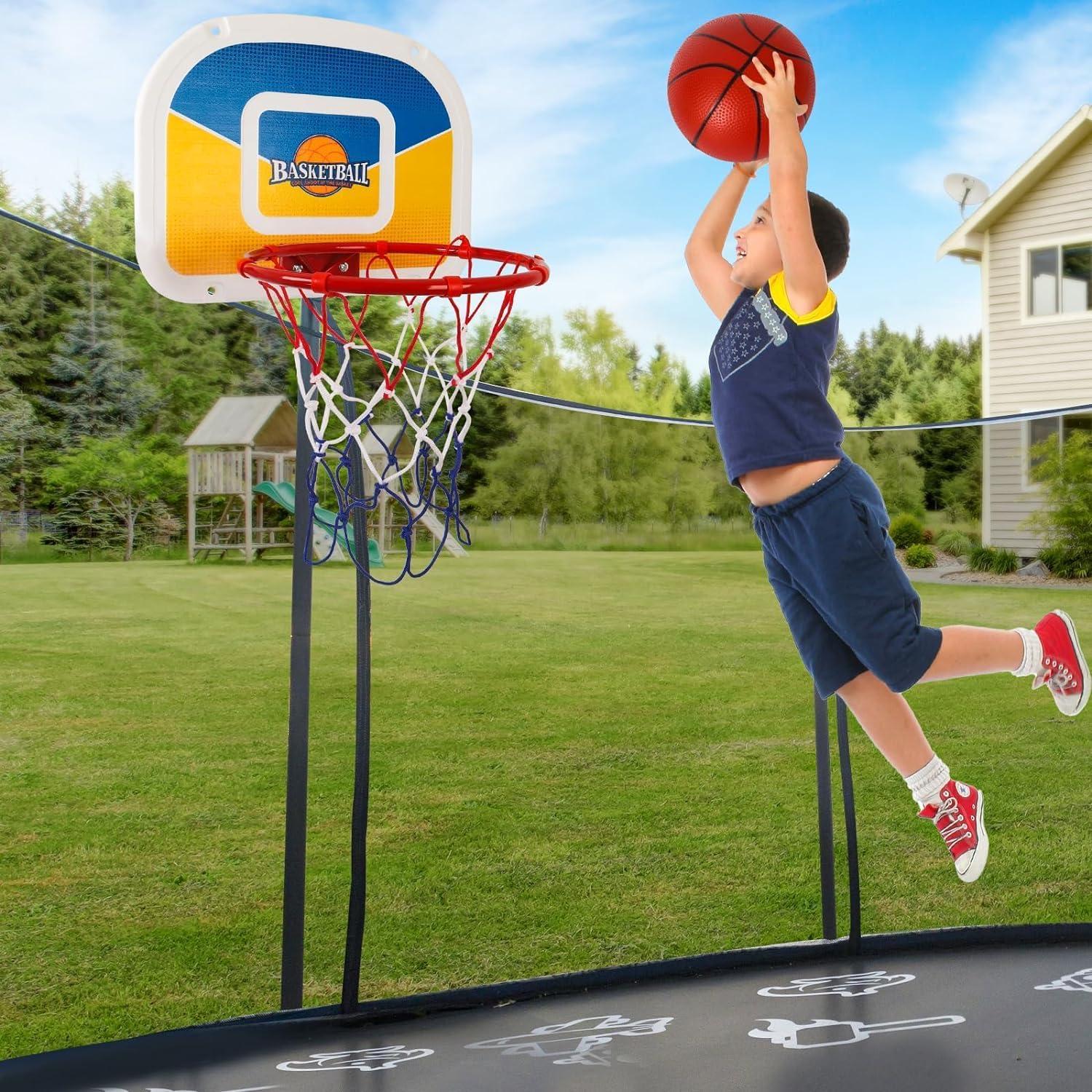 Aro de Baloncesto UROVIBOSCR para Trampolín con 2 Balones