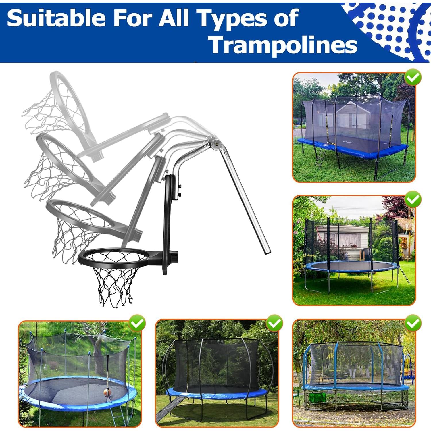 Aro de Baloncesto HeyZoo para Trampolín Ajustable con Pelotas