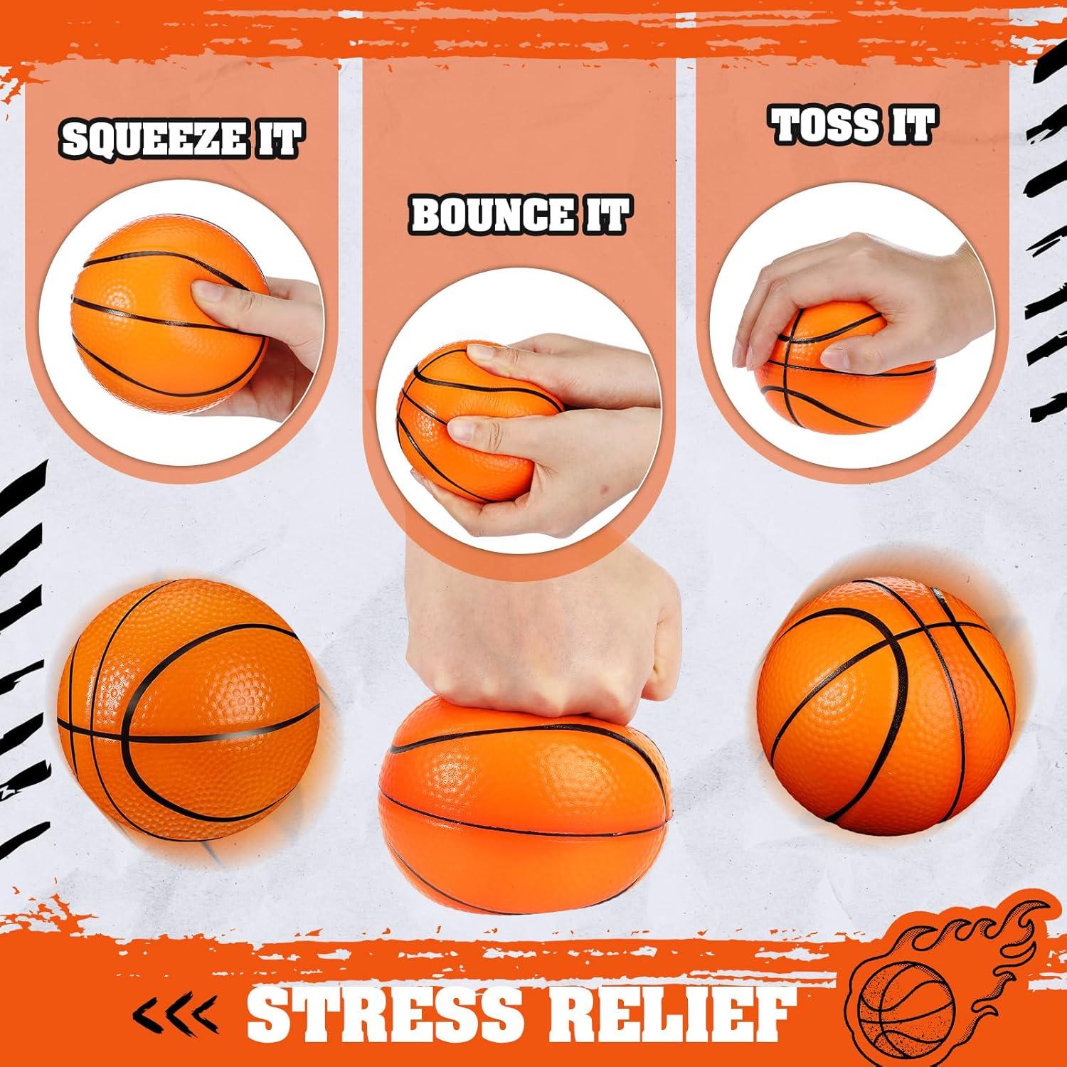 6 Pelotas de Baloncesto de Espuma MiniInflat 12.7cm Naranja