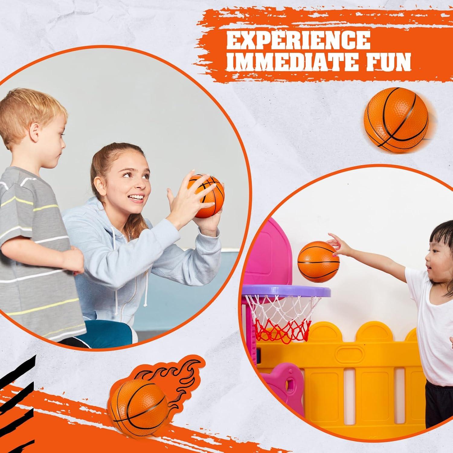 6 Pelotas de Baloncesto de Espuma MiniInflat 12.7cm Naranja