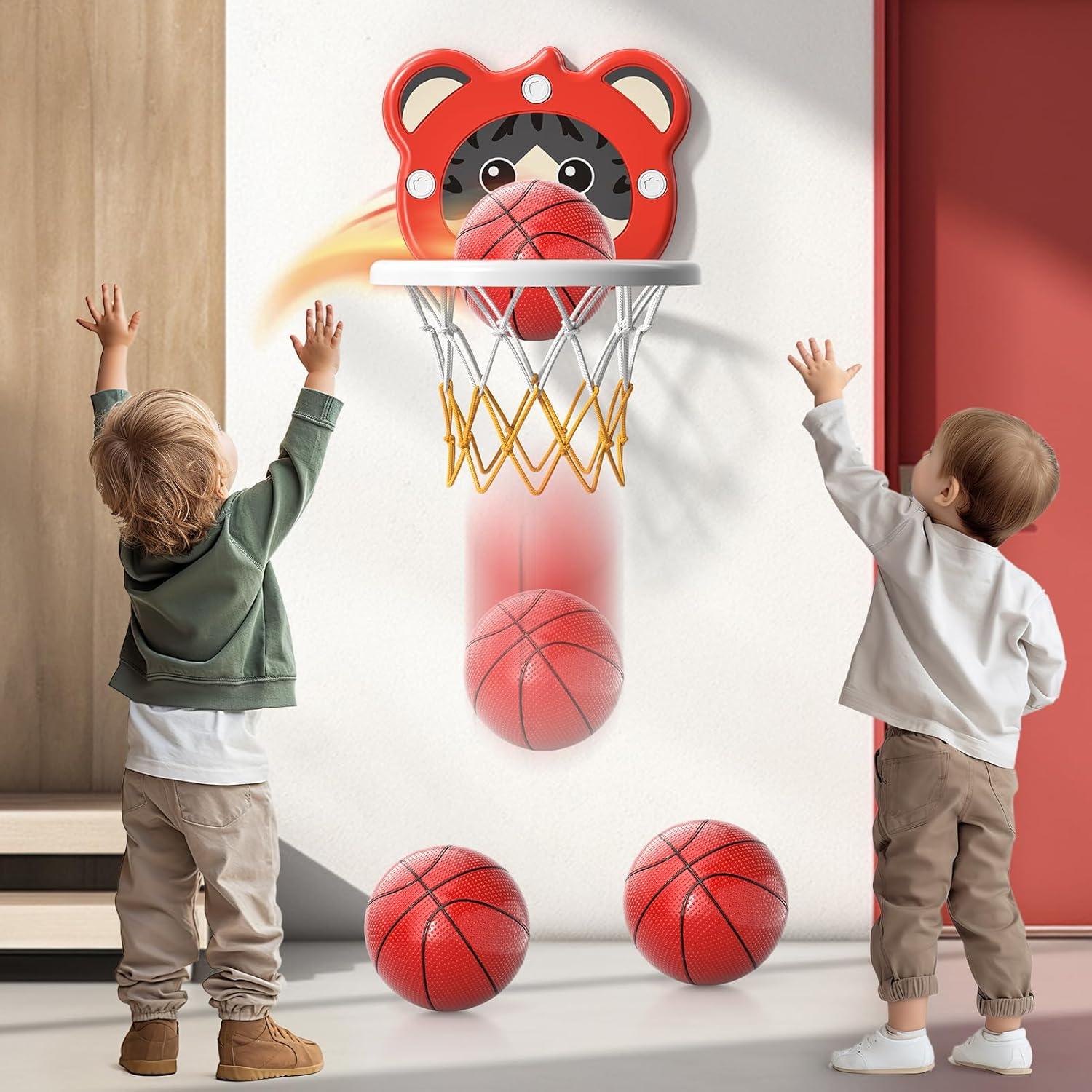 Aro de Baloncesto Mini Bennol para Niños 4 Pelotas Ajustable