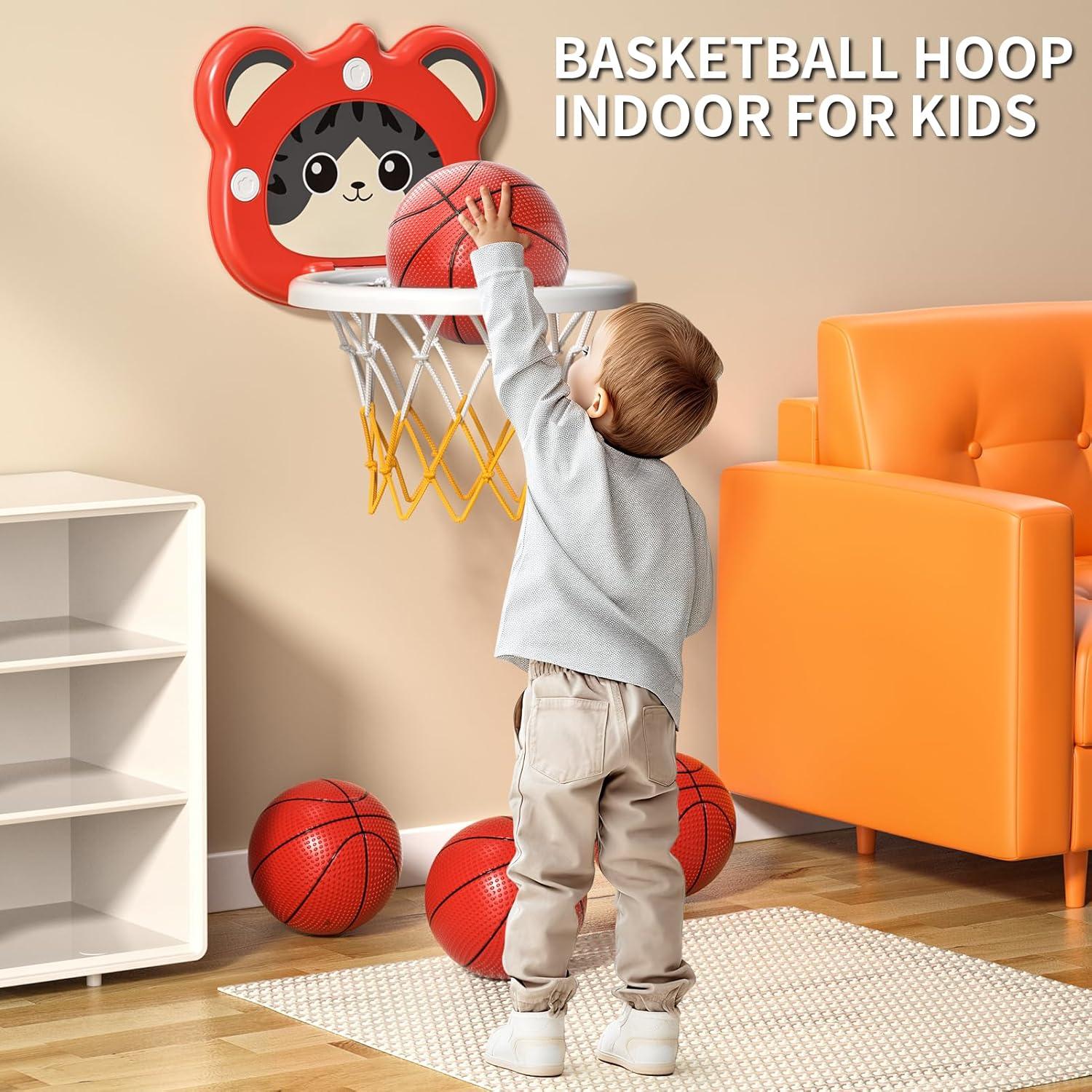 Aro de Baloncesto Mini Bennol para Niños 4 Pelotas Ajustable