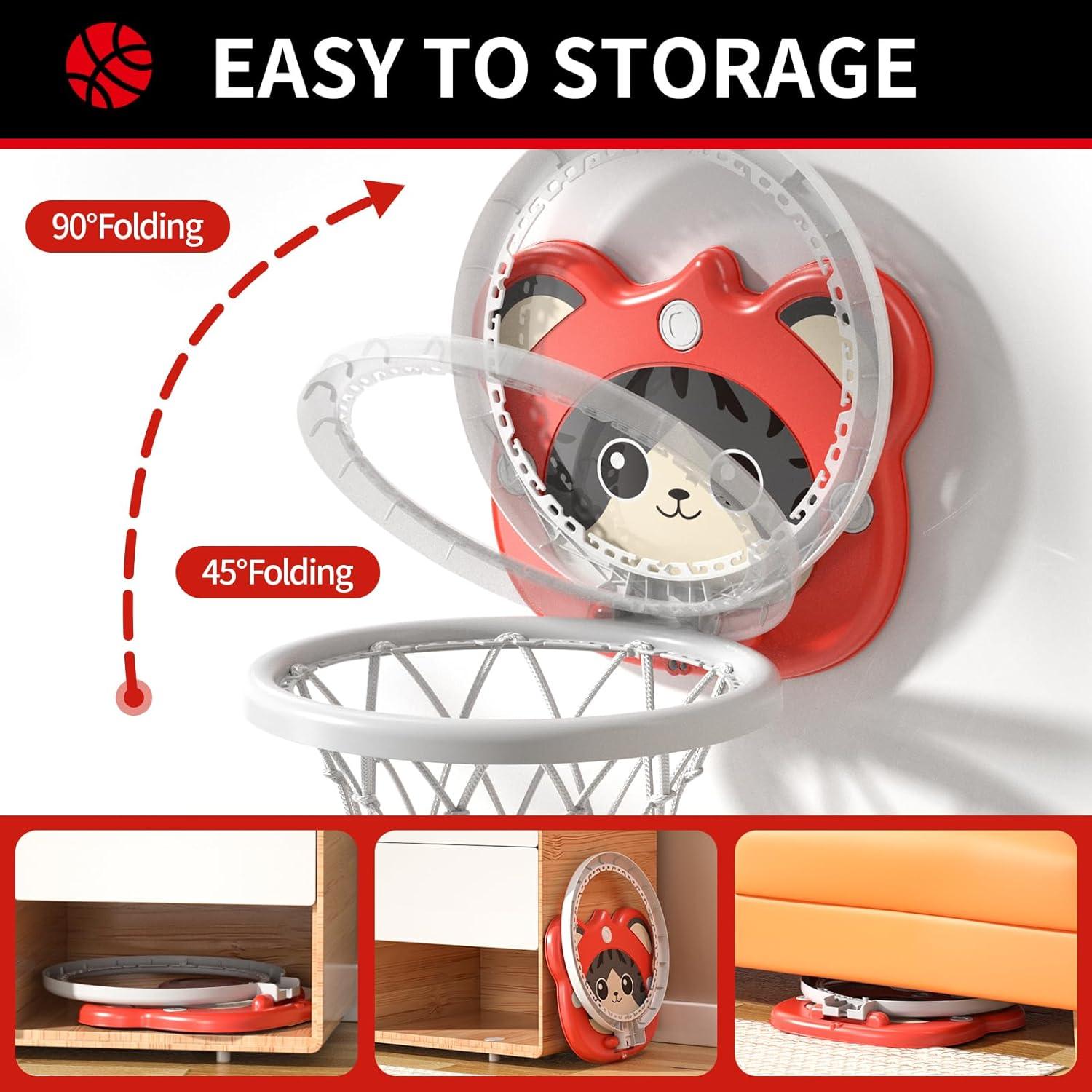 Aro de Baloncesto Mini Bennol para Niños 4 Pelotas Ajustable