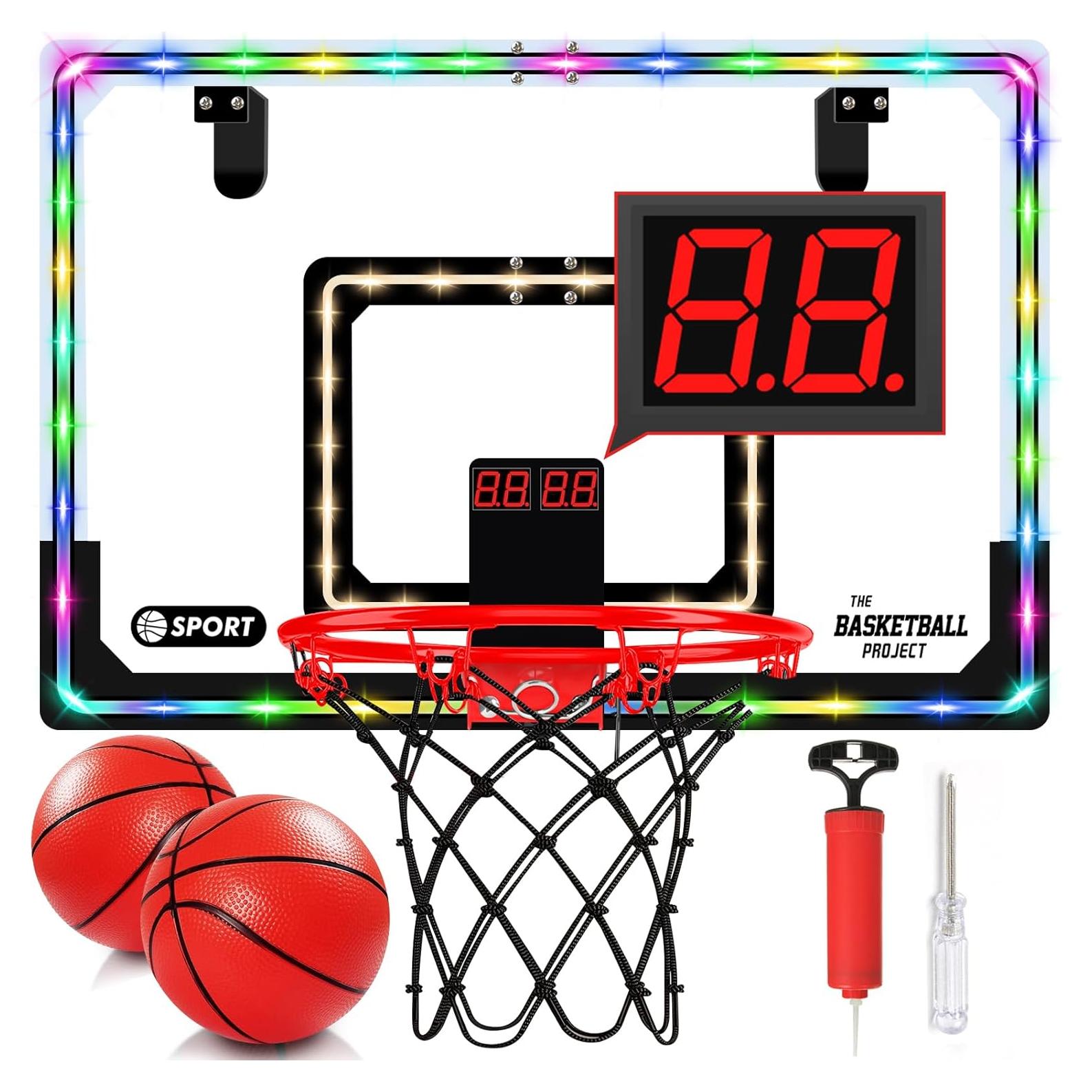 Aro de Baloncesto Pro Interior B&R 66x43cm con LED y Puntuación