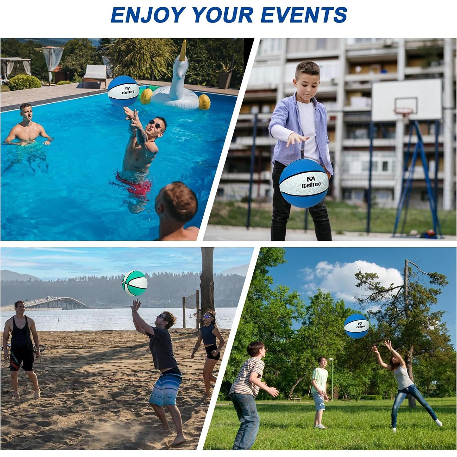 Paquete de 2 Balones de Baloncesto Impermeables 22.86 cm