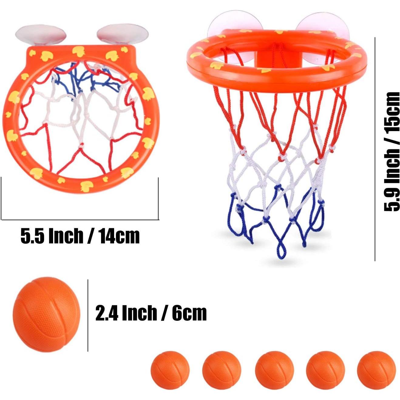 Aro de Baloncesto para Baño KISEER - 2 Paquetes con 6 Pelotas