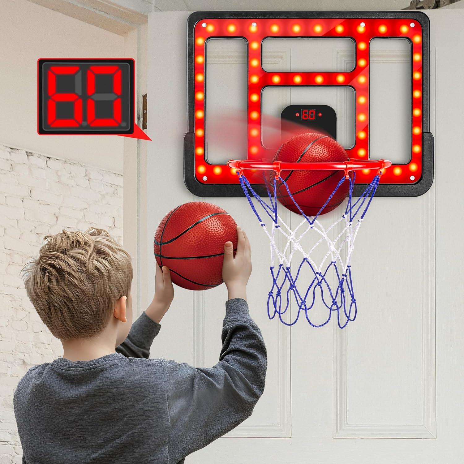 Aro de Baloncesto GMAOPHY Ajustable 1.07m a 1.88m con Marcador LED