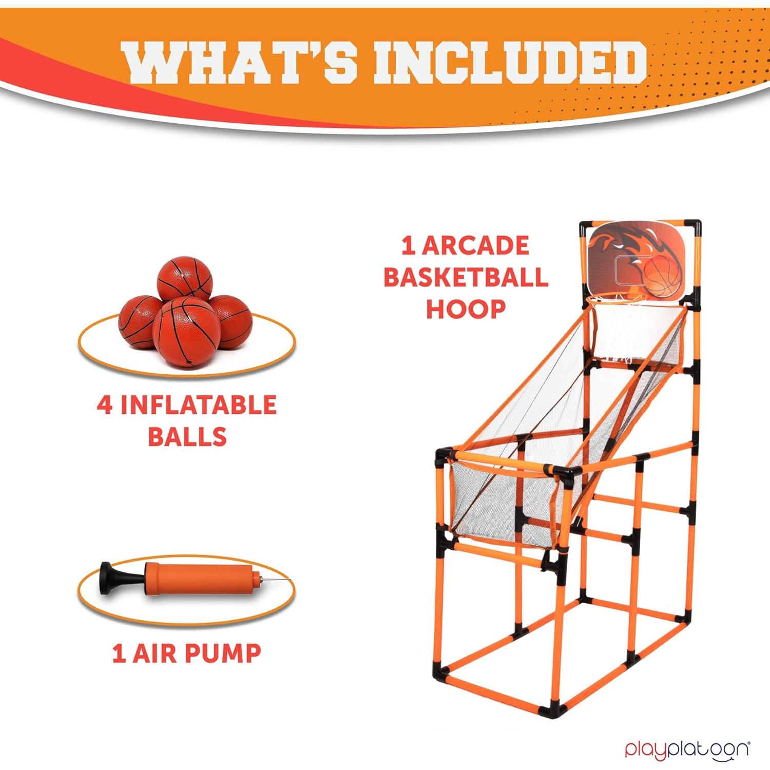 Aro de Baloncesto Interior Play Platoon 158 cm con 4 Pelotas