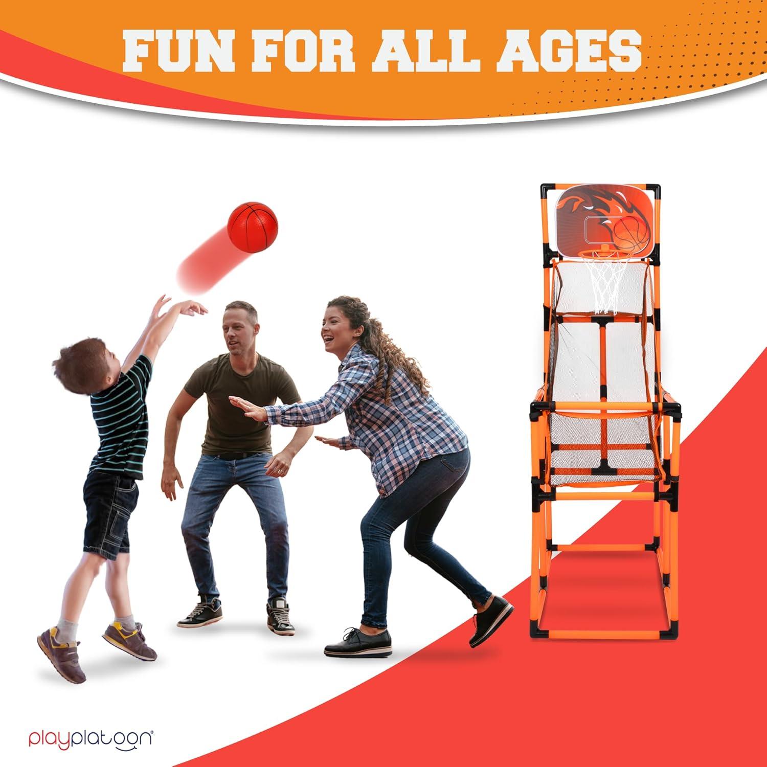 Aro de Baloncesto Interior Play Platoon 158 cm con 4 Pelotas