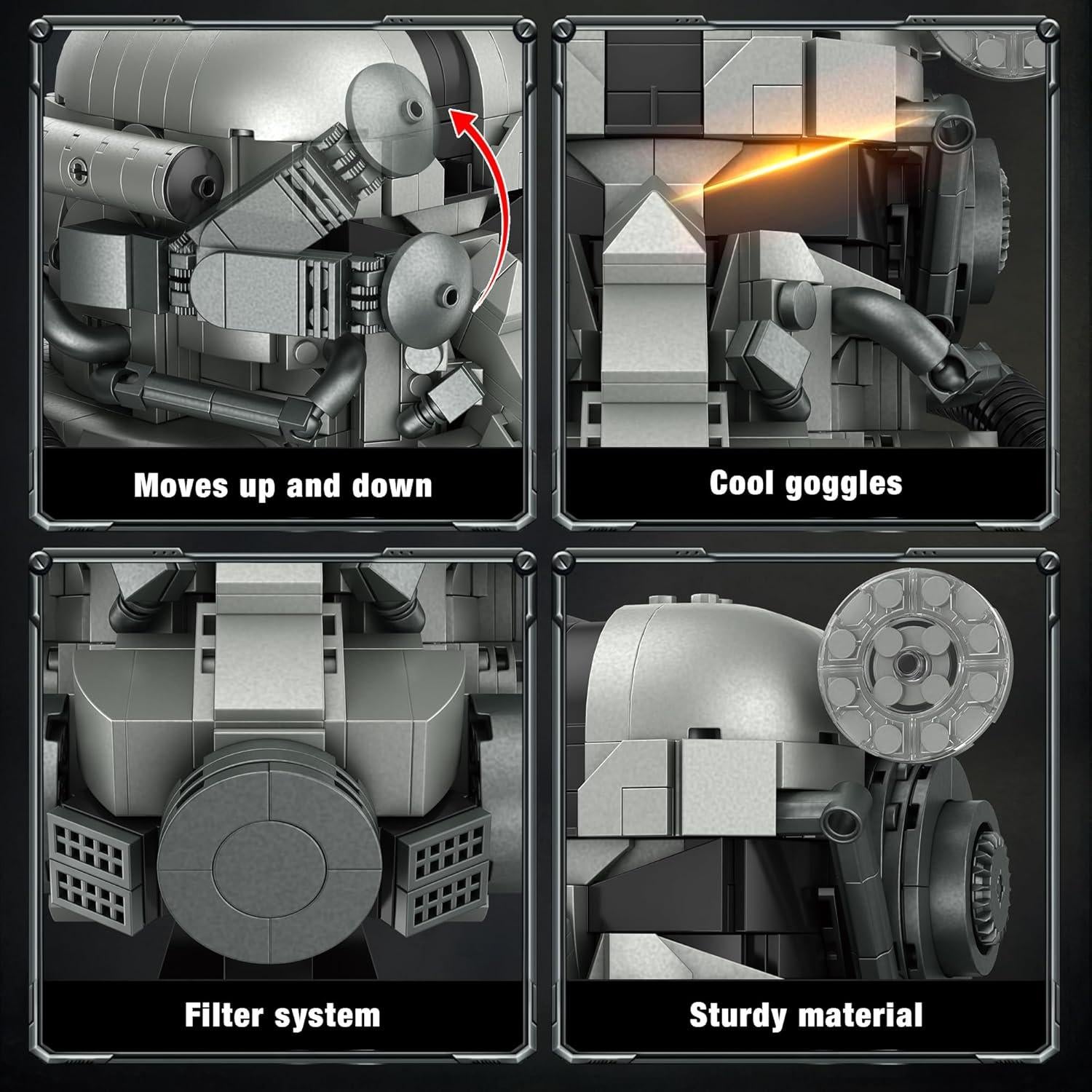 Set de Bloques de Construcción de Casco HiDectee 1088PCS