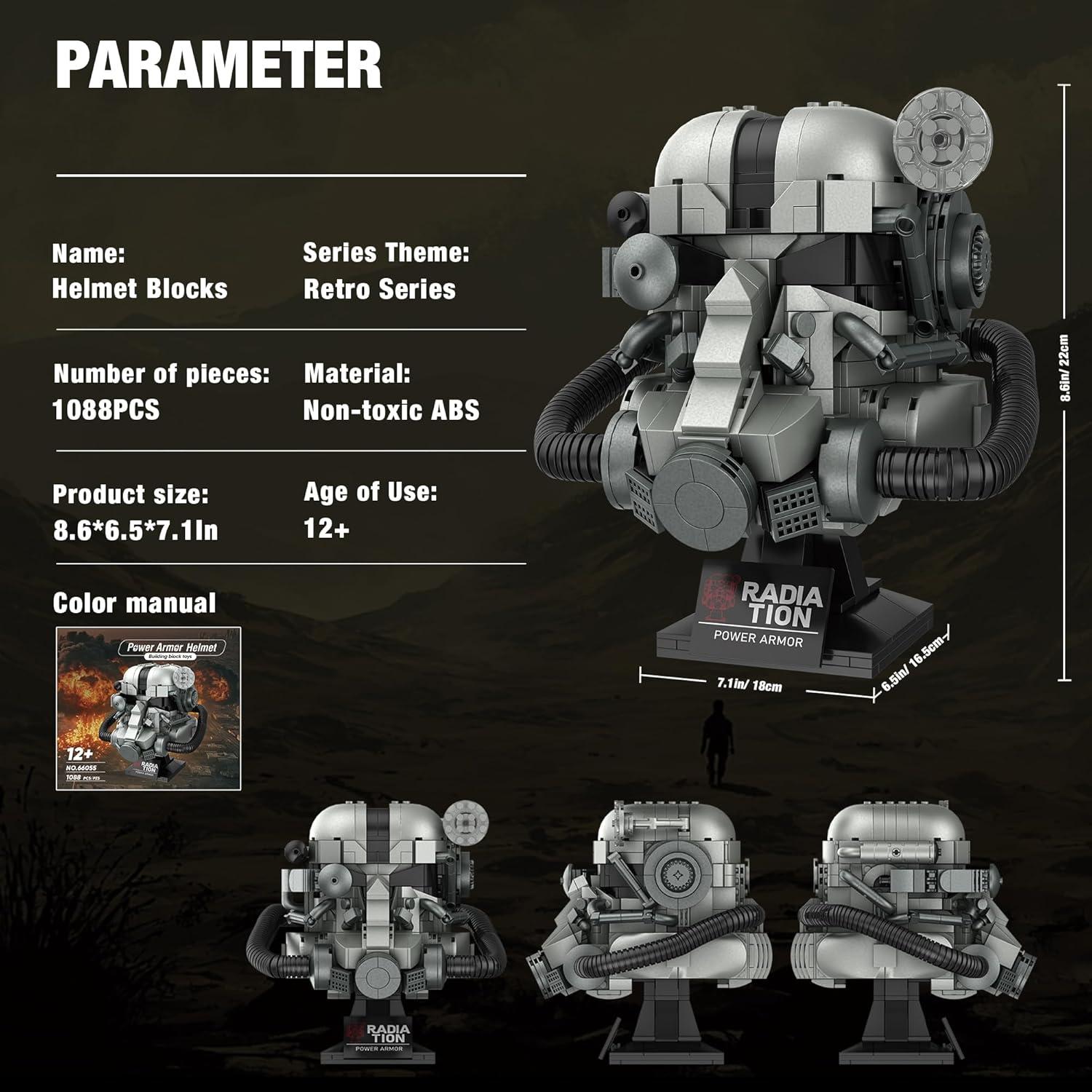 Set de Bloques de Construcción de Casco HiDectee 1088PCS