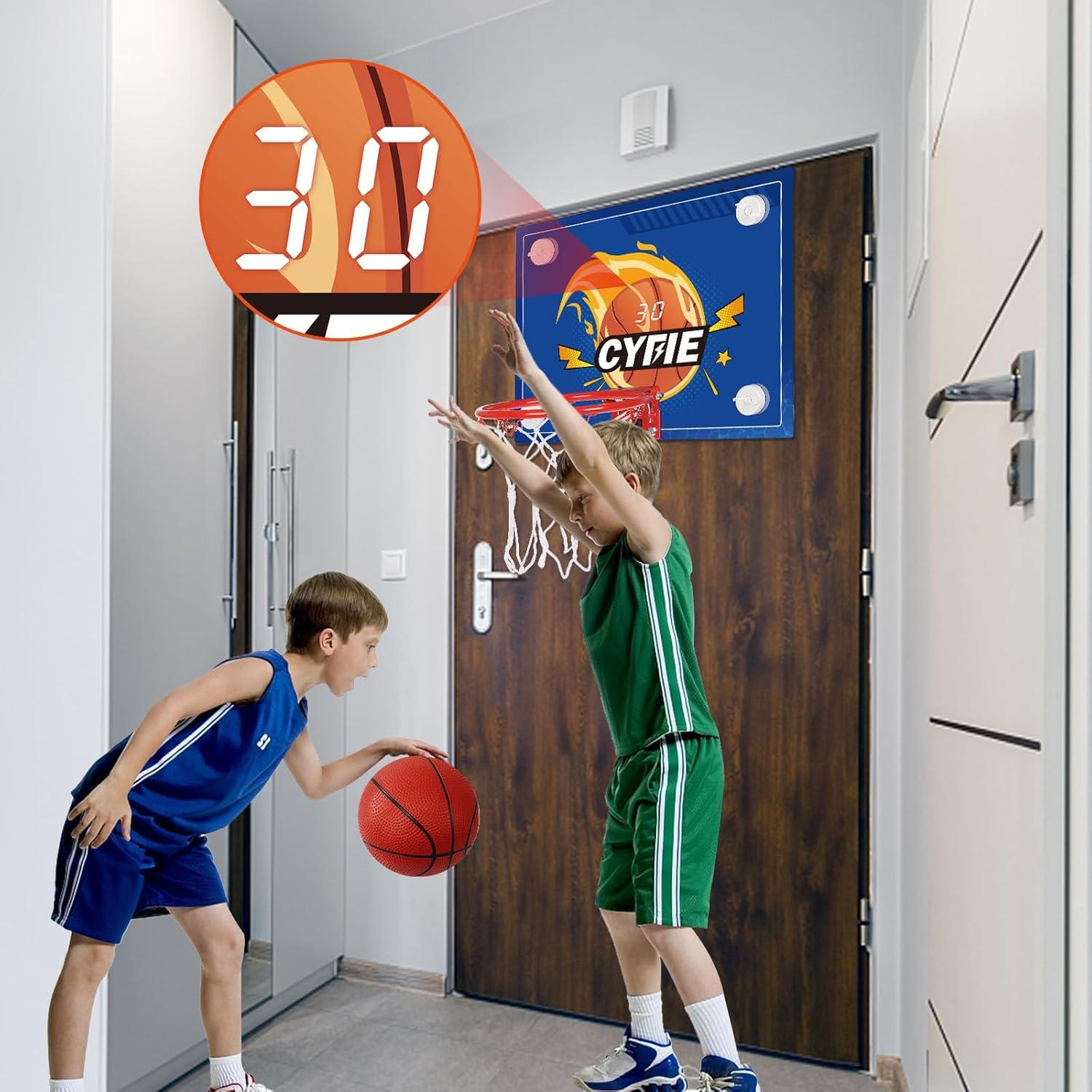 Aro de Baloncesto Mini Interior Cyfie con Ventosa Azul 61x41cm