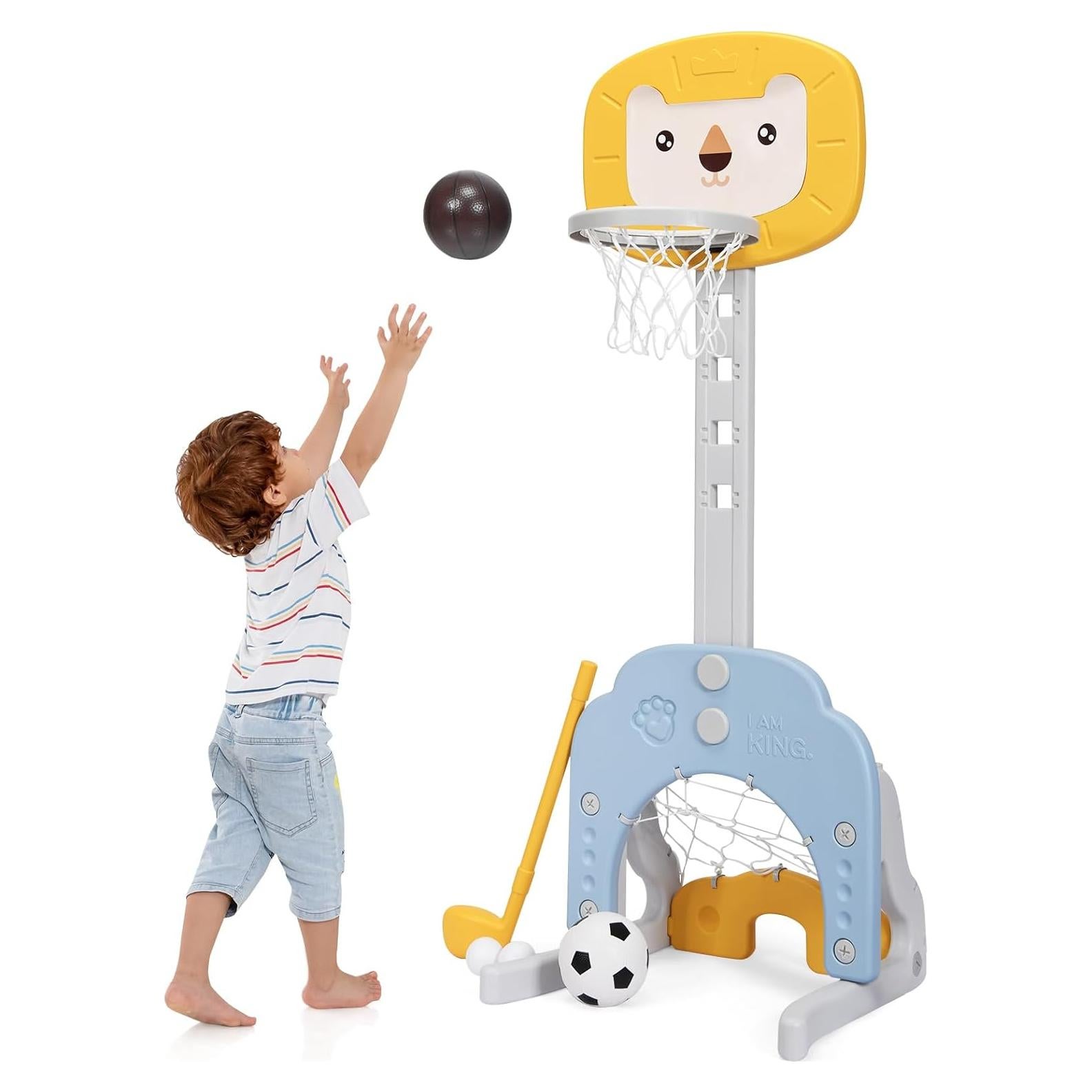 Canasta de Baloncesto HONEY JOY Ajustable para Niños 30-115 cm