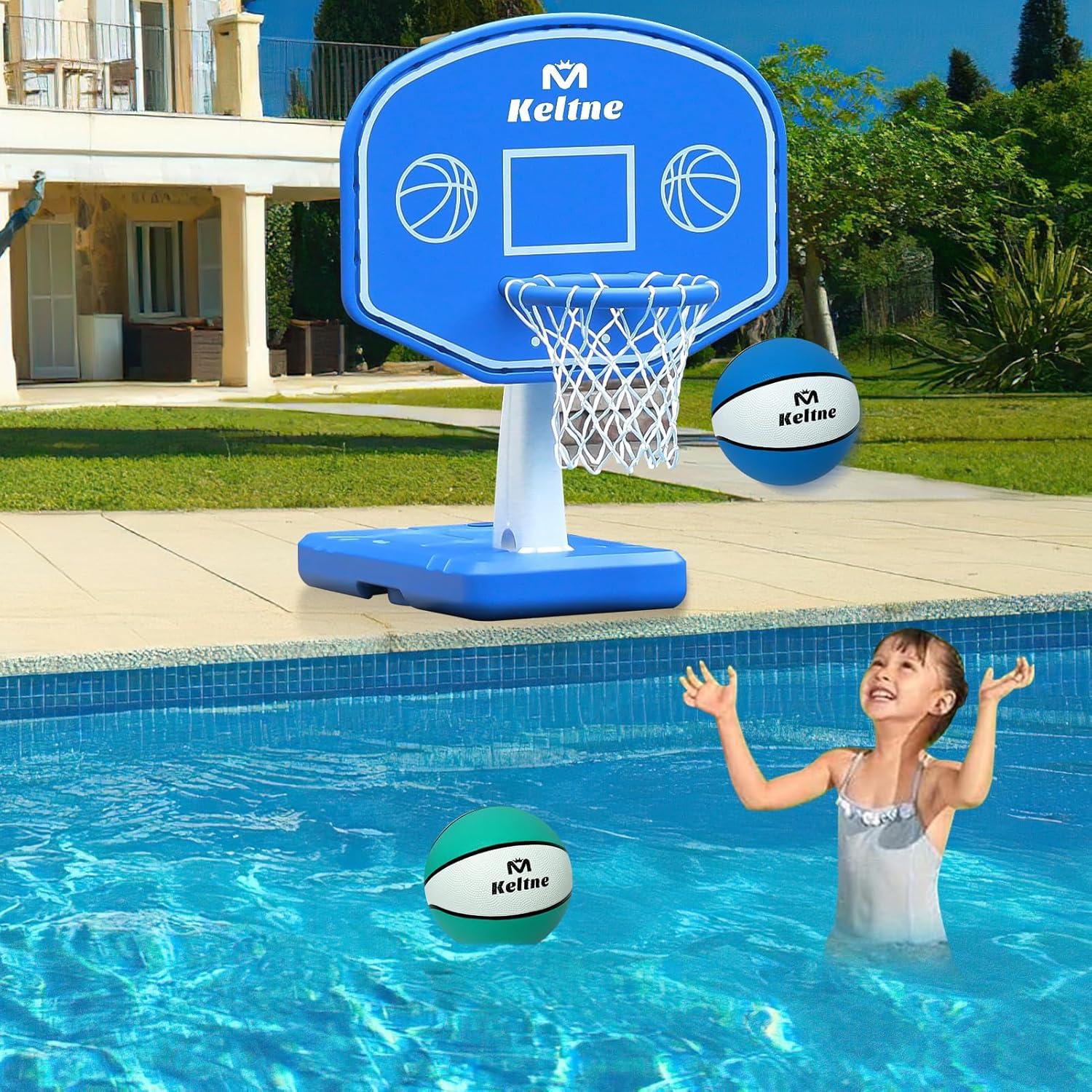 Baloncesto de piscina Lxheir SPB25 - 2 piezas, 22.86 cm, antideslizante