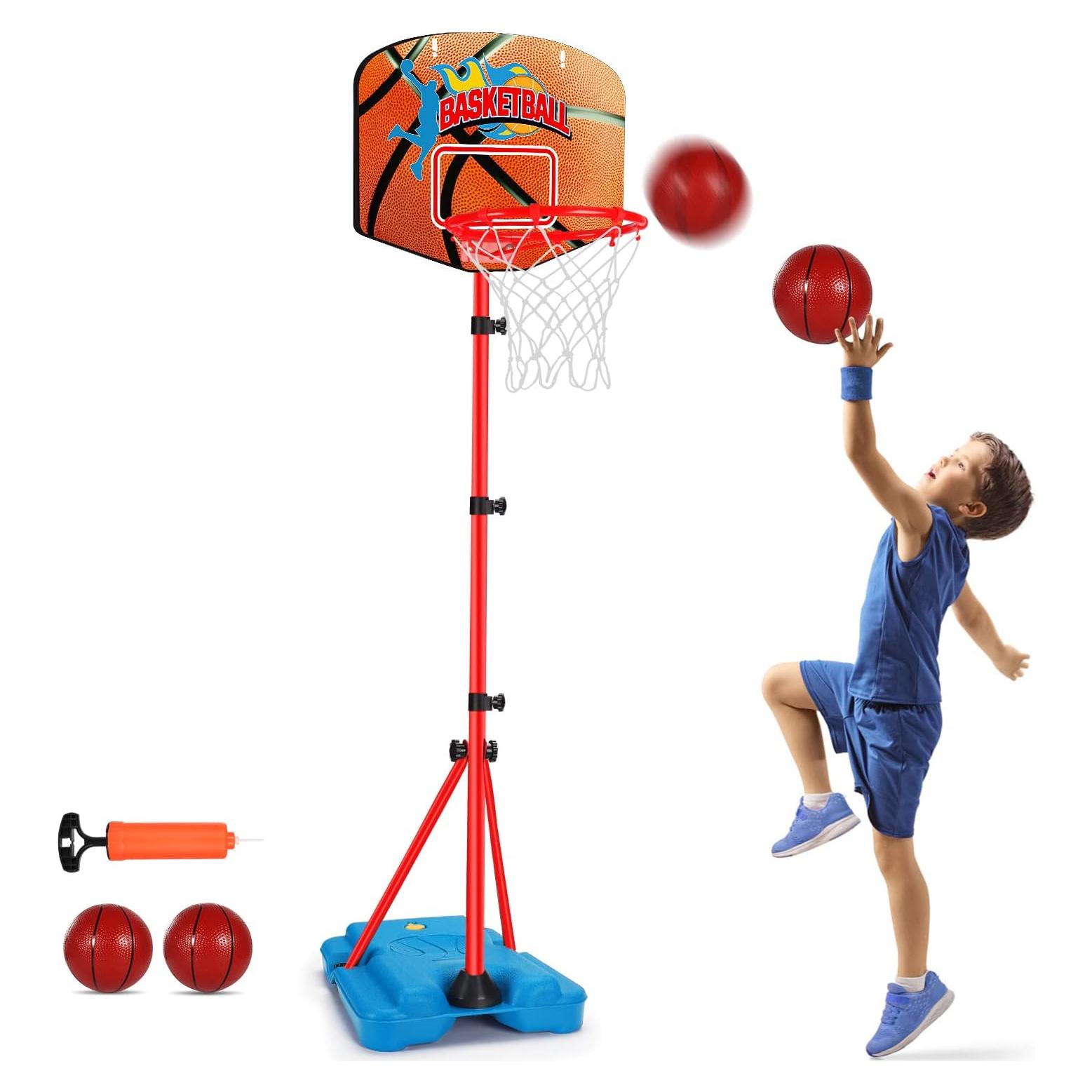 Aro de Baloncesto Ajustable AugToy 1.15 m a 1.88 m para Niños