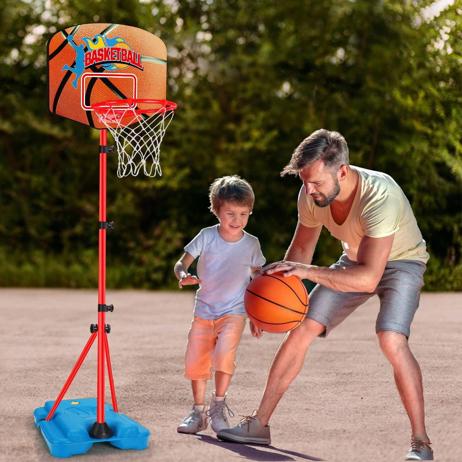 Aro de Baloncesto Ajustable AugToy 1.15 m a 1.88 m para Niños