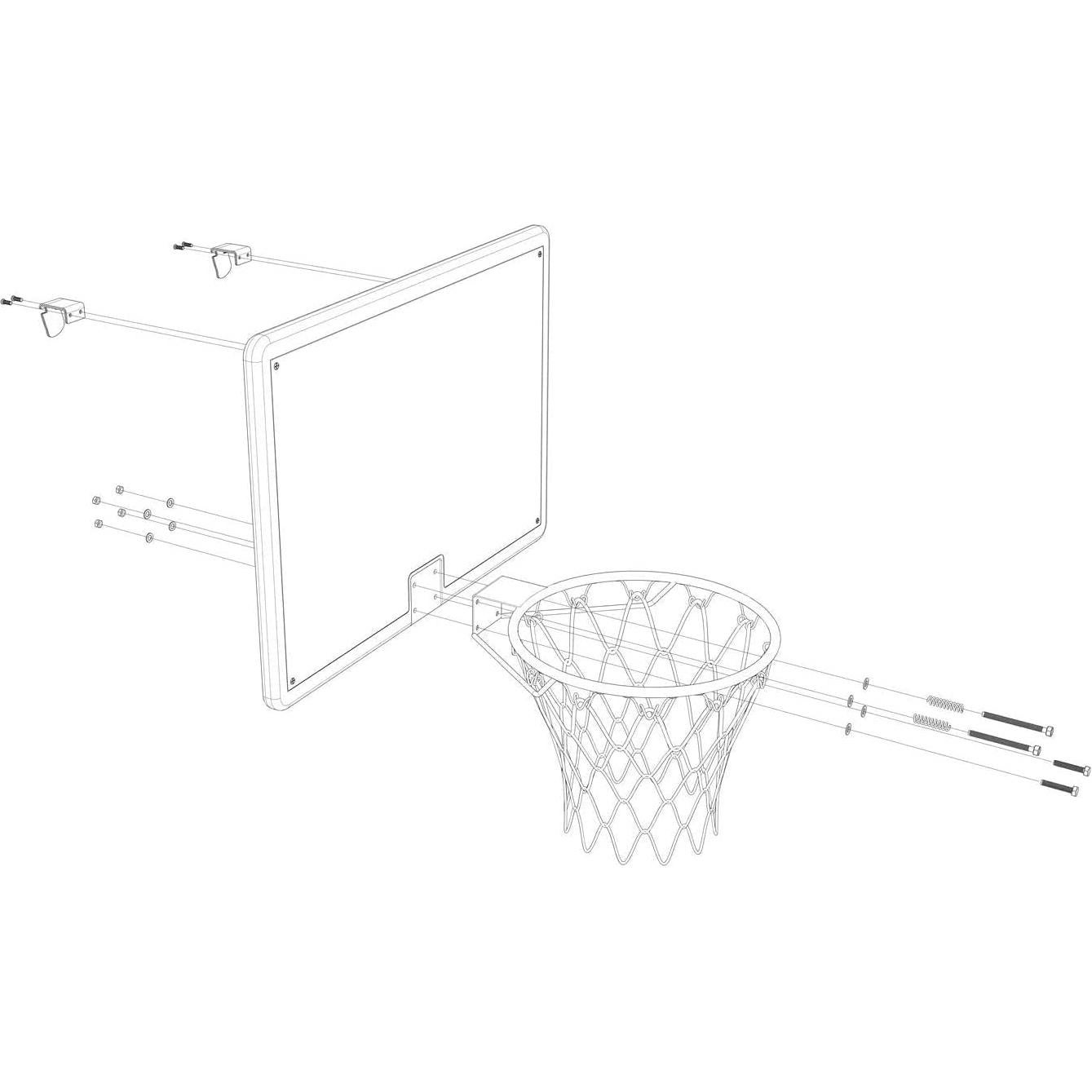 Aro de Baloncesto Grande Cyfie 80x58 cm Montado en Pared