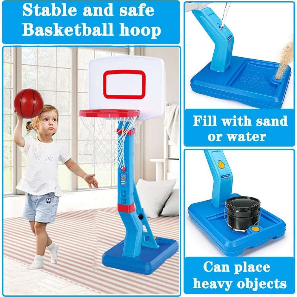 Aro de Baloncesto Ajustable MERTONLY 0.7-1.4m para Niños