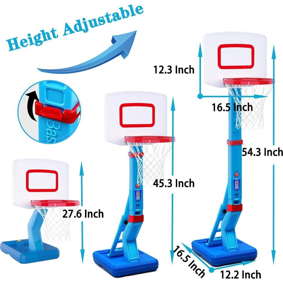 Aro de Baloncesto Ajustable MERTONLY 0.7-1.4m para Niños