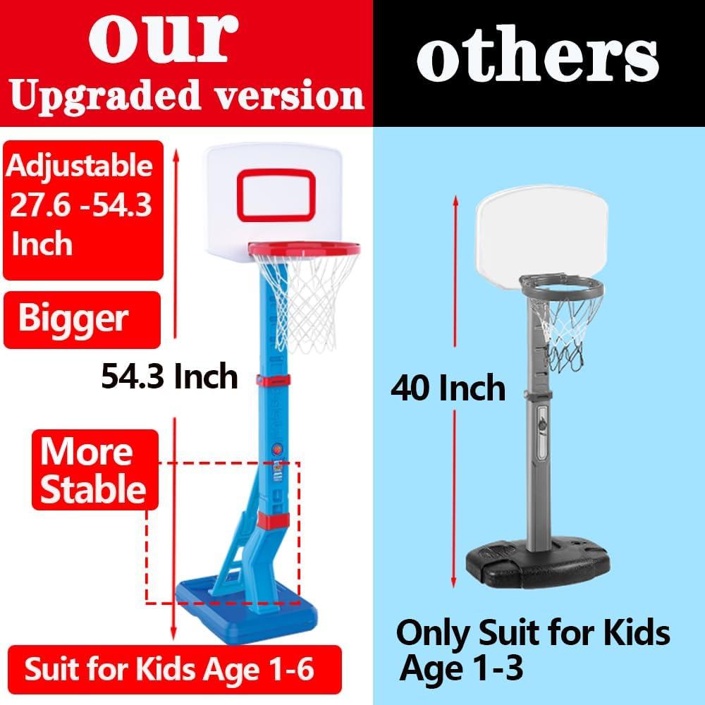 Aro de Baloncesto Ajustable MERTONLY 0.7-1.4m para Niños