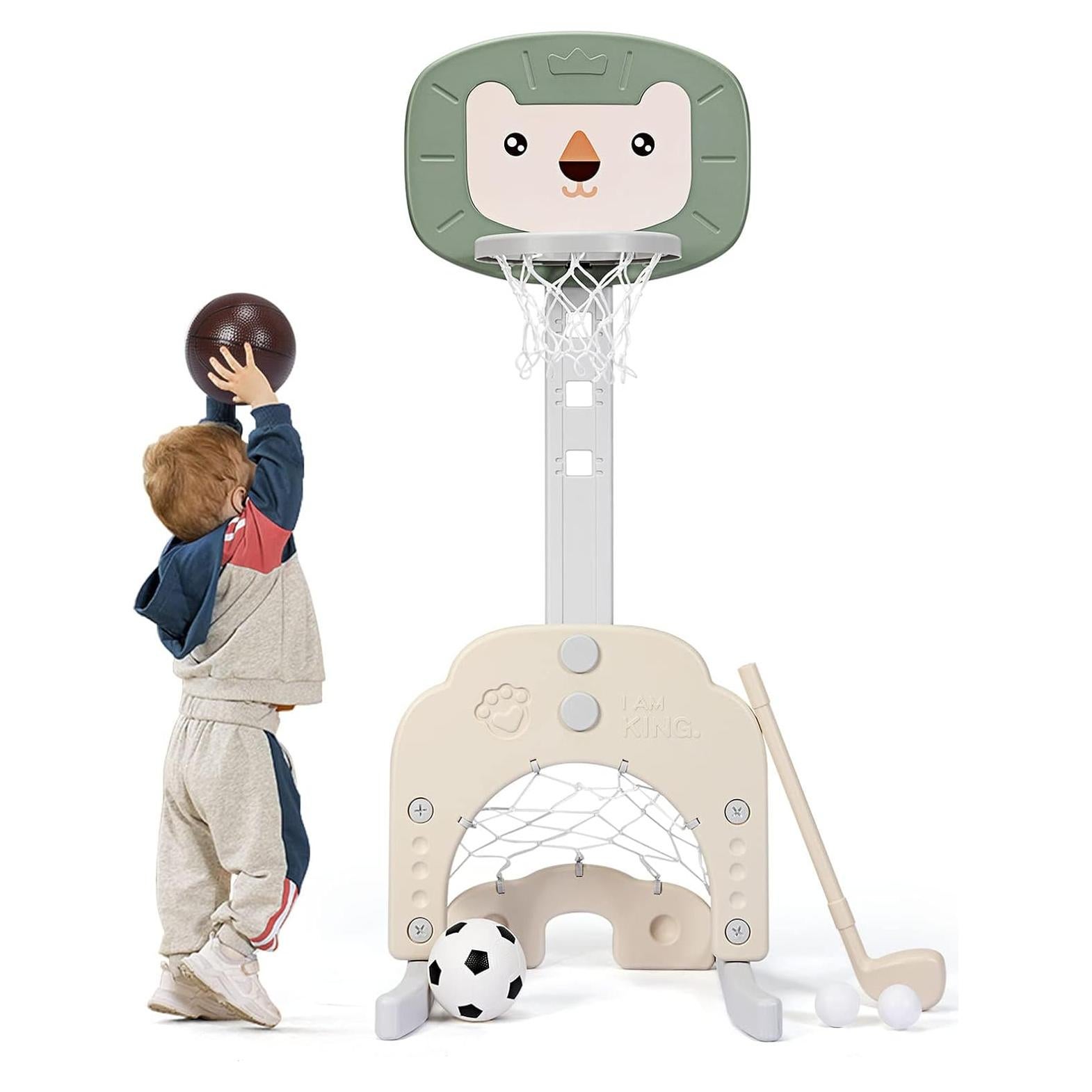 Aro de Baloncesto AKUSTIK 3 en 1 para Niños Pequeños